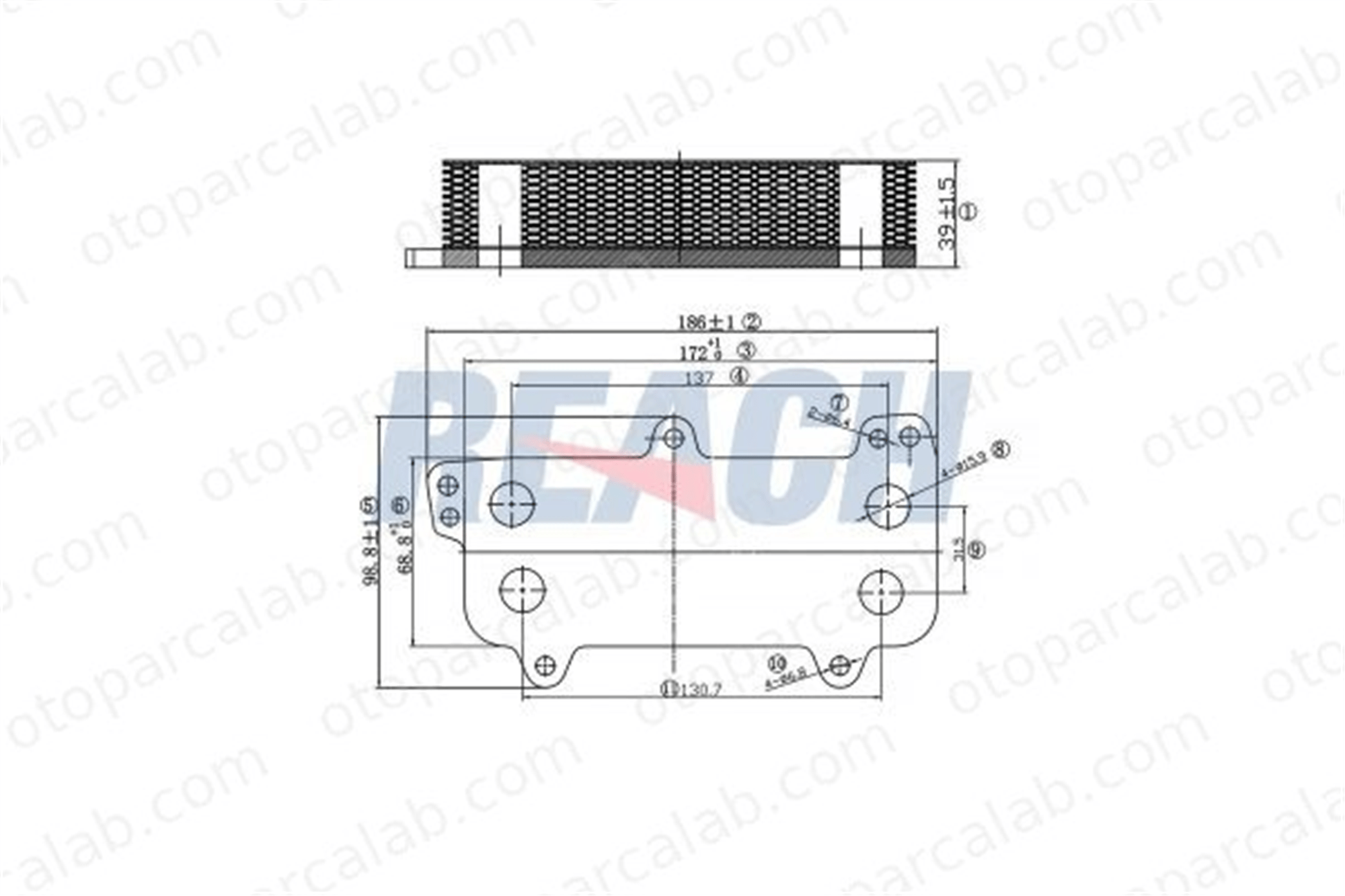 BROM VW5022 Motor Yağ Soğutucu VW MULTIVAN T5 TRANSPORTER T5 Minibüs/Otobüs 70117021D 070117021D