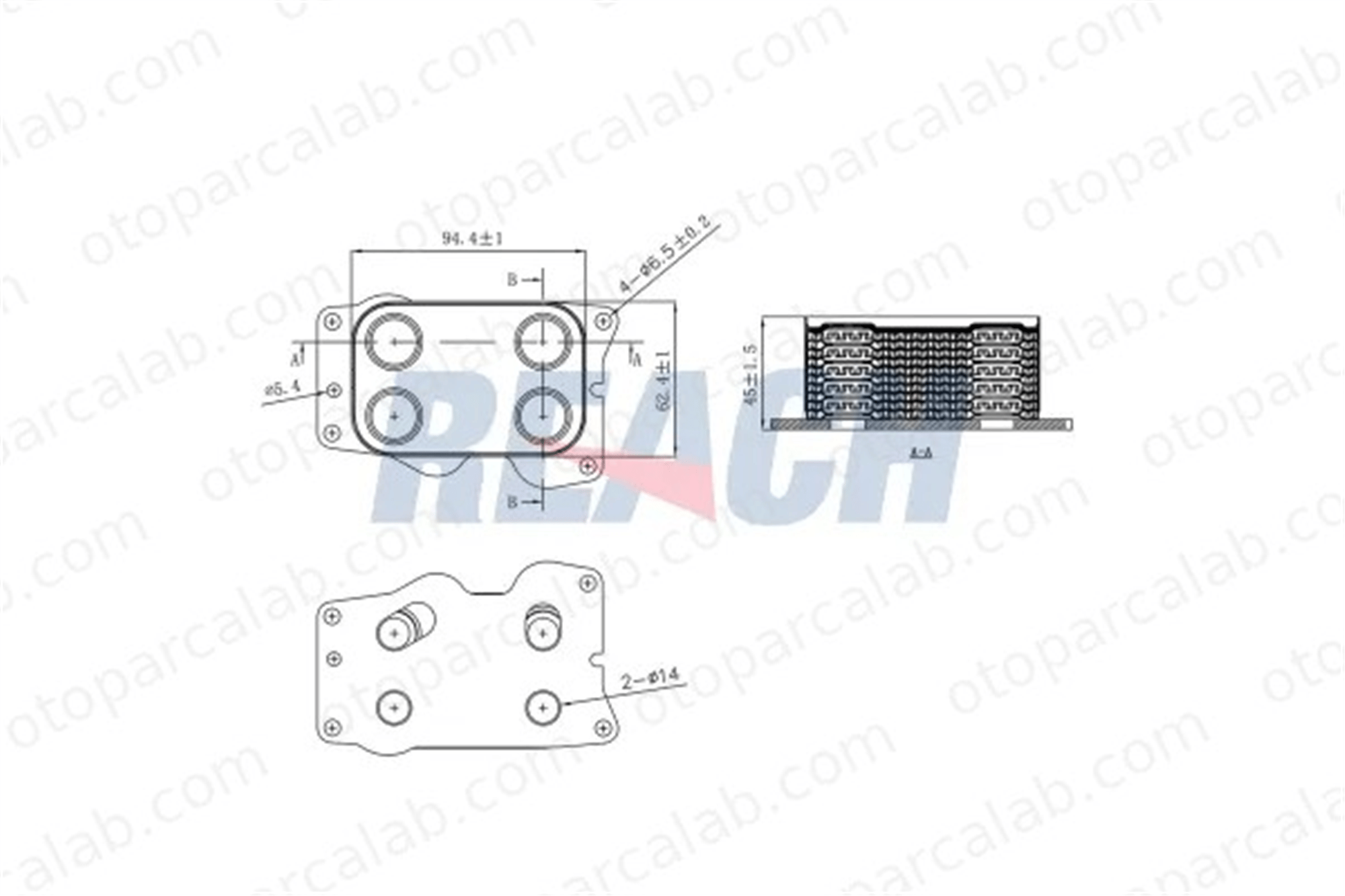 BSG 25-506-002 Motor Yağ Soğutucu FORD KUGA II CITROËN JUMPY 9672654380 1103L3