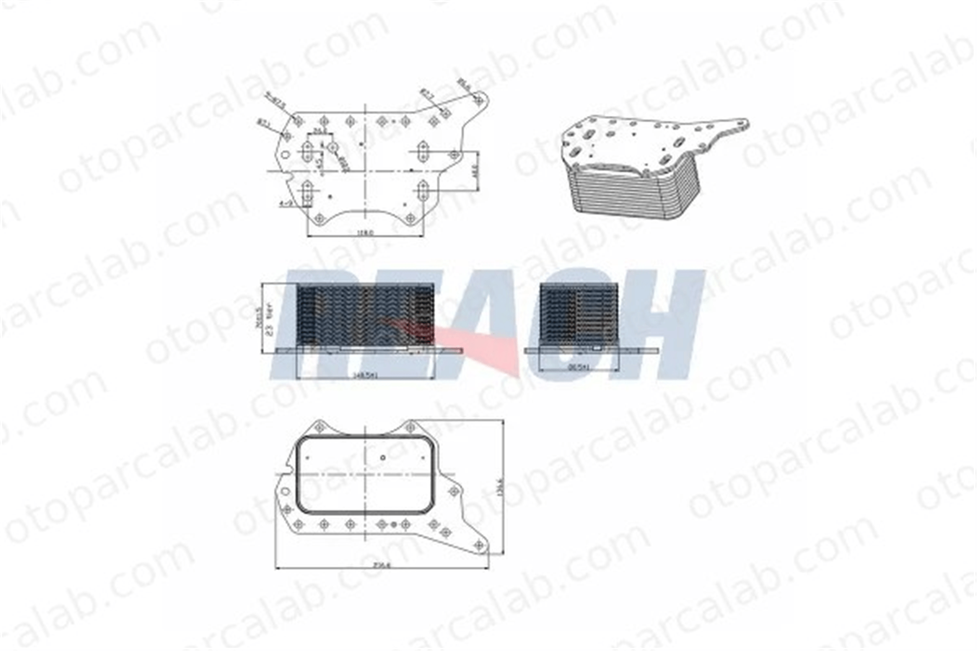 BSG 25-506-007 Motor Yağ Soğutucu RENAULT TRAFIC III Minibüs/Otobüs OPEL VIVARO B Minibüs/Otobüs 152081926R 4423048