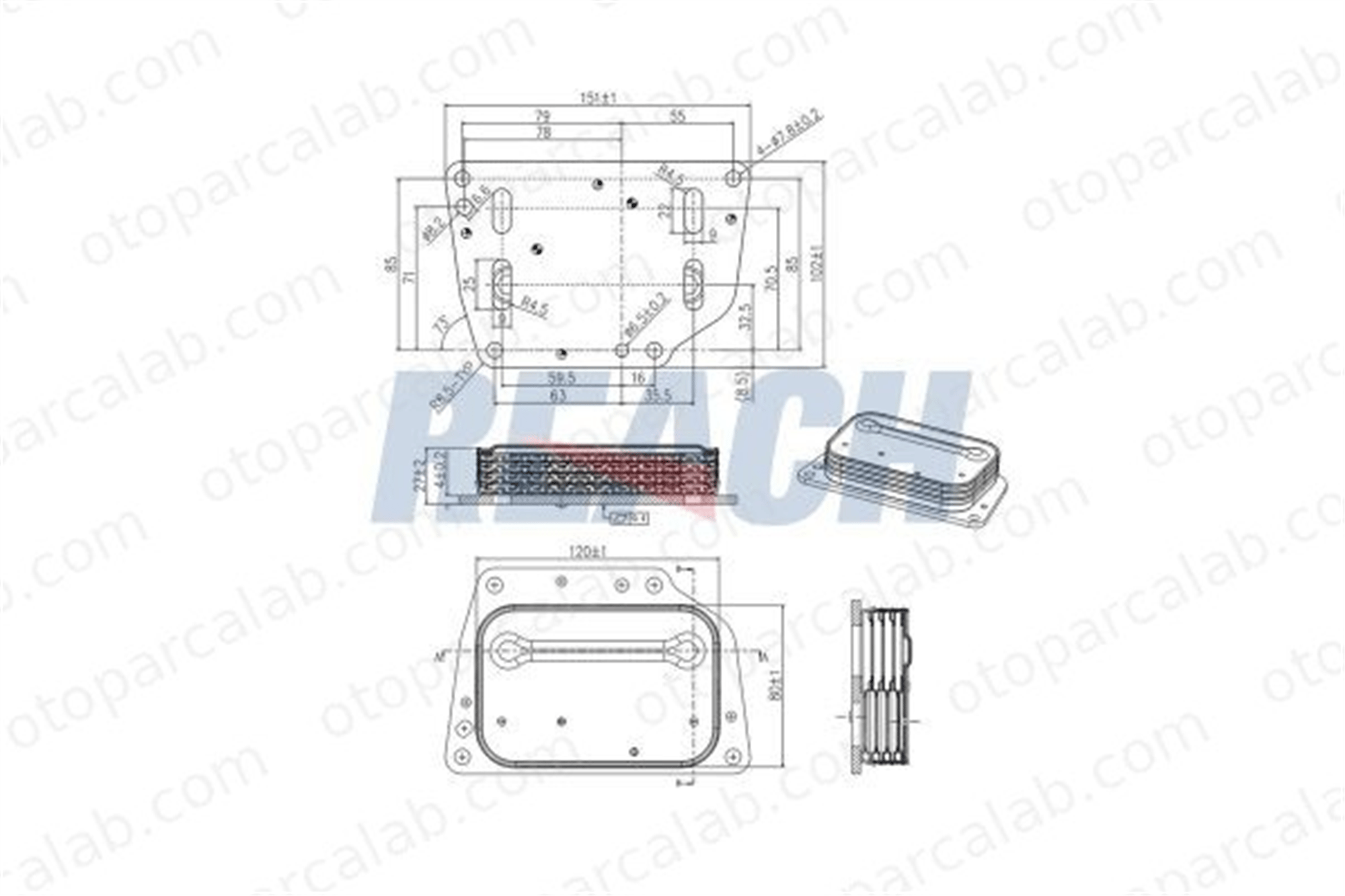 BSG 25-506-009 Motor Yağ Soğutucu FIAT PANDA PANDA VAN 55255370 1616315180