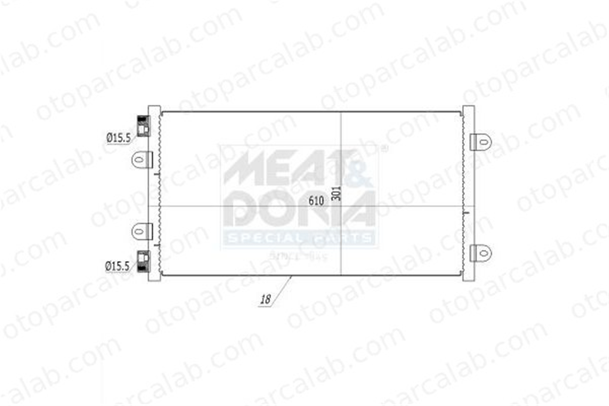 BSG 25-520-055 Klima Radyatörü FIAT PUNTO PUNTO Kasa/eğik arka 46829340 46524503