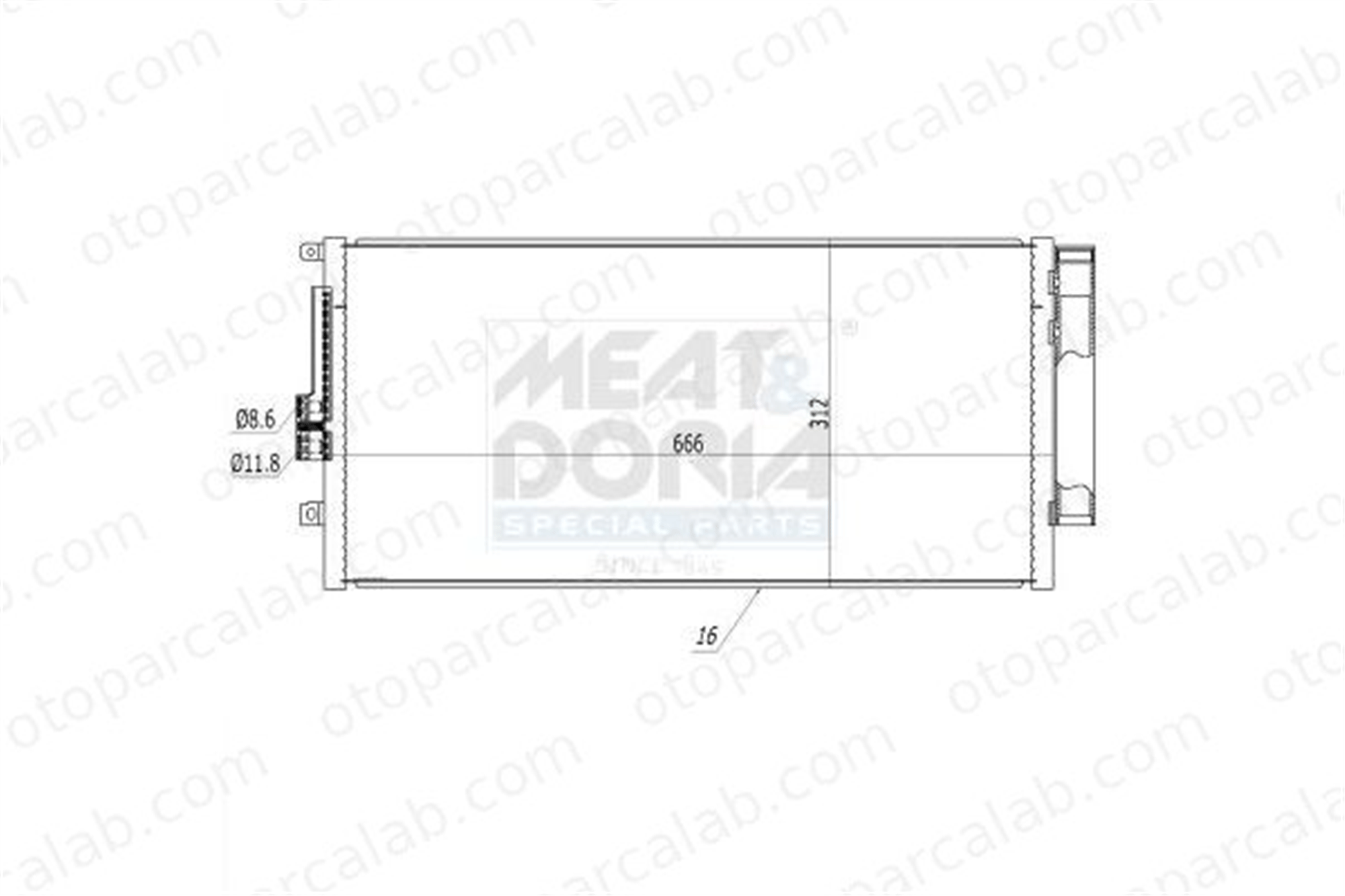 BSG 25-520-058 Klima Radyatörü ABARTH 500 / 595 / 695 500C / 595C / 695C 51819064 51932163
