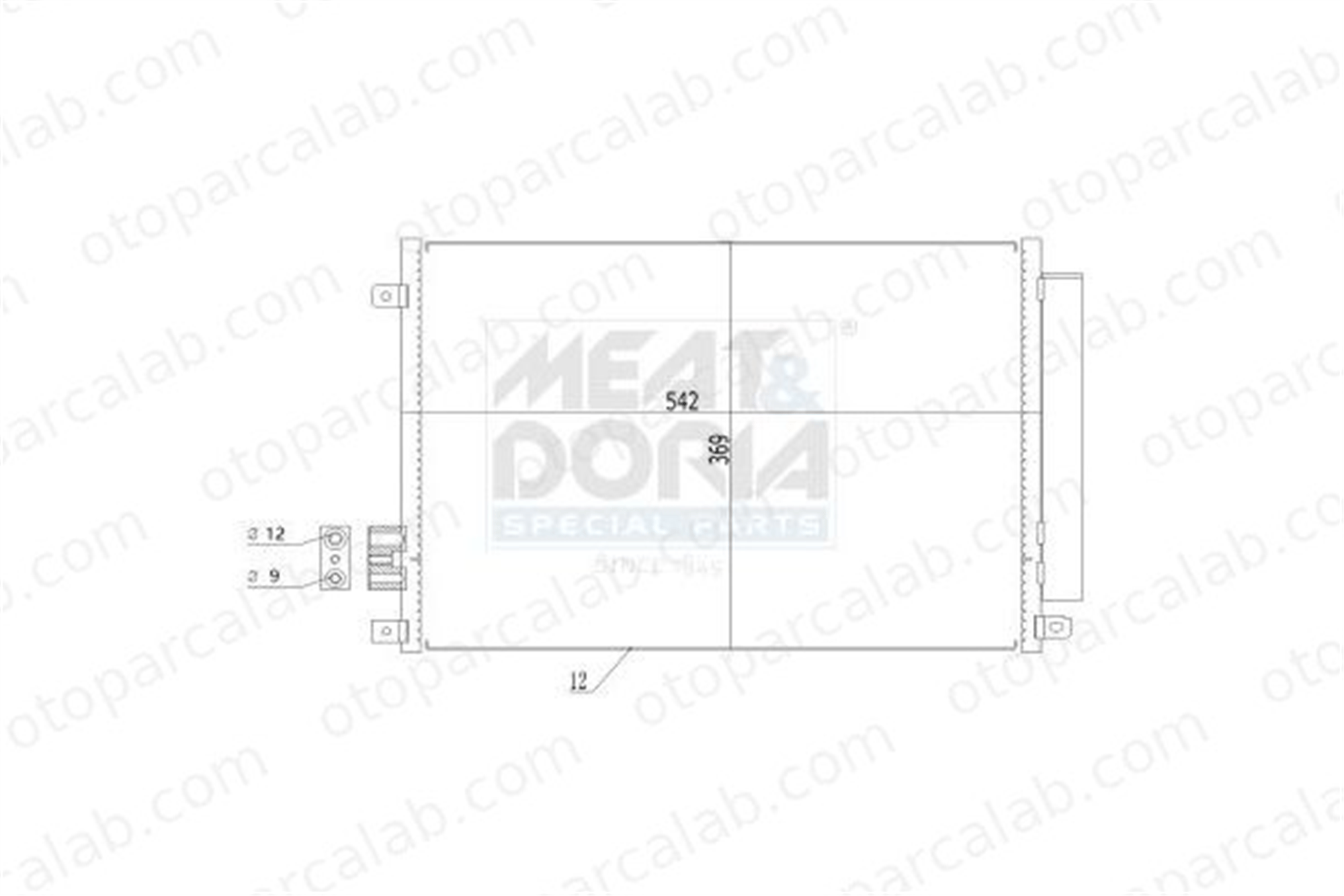 BSG 25-520-059 Klima Radyatörü FIAT PANDA 500 1551184 51786211