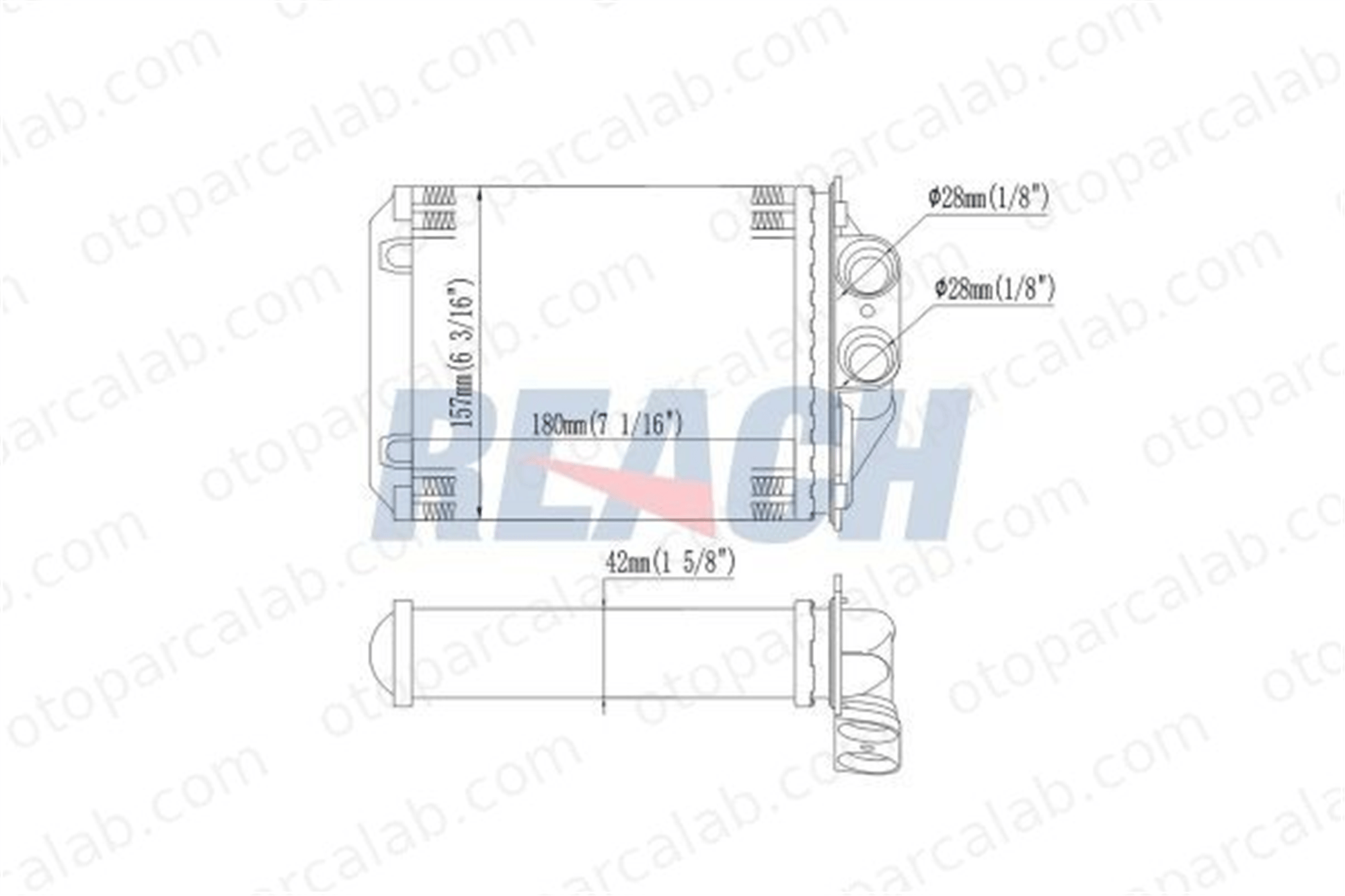 BSG 25-530-015 Kalorifer Radyatörü FIAT PANDA PANDA Kasa/eğik arka 77362540 1582253