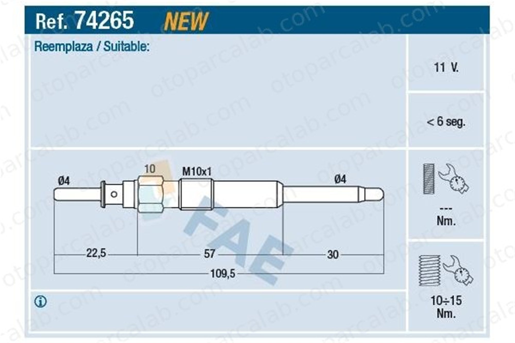 BSG 25-870-002 Isıtma Bujisi FIAT GRANDE PUNTO STILO 55200817 93190433
