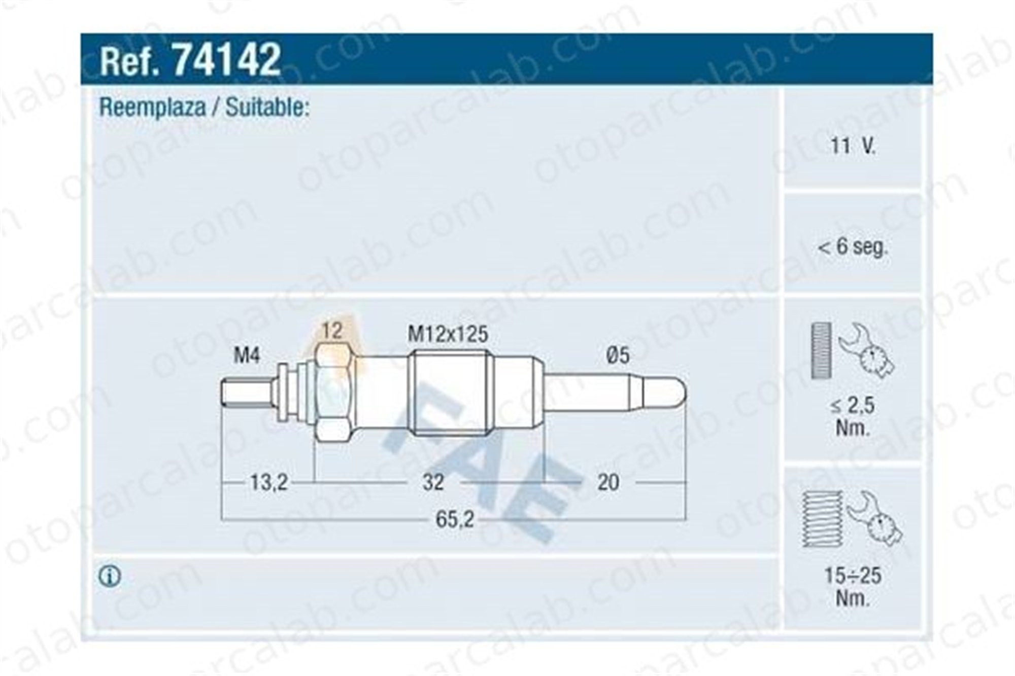 BSG 25-870-003 Isıtma Bujisi RENAULT MASTER I Panelvan/Van MASTER I Minibüs/Otobüs 98498630 116610535800