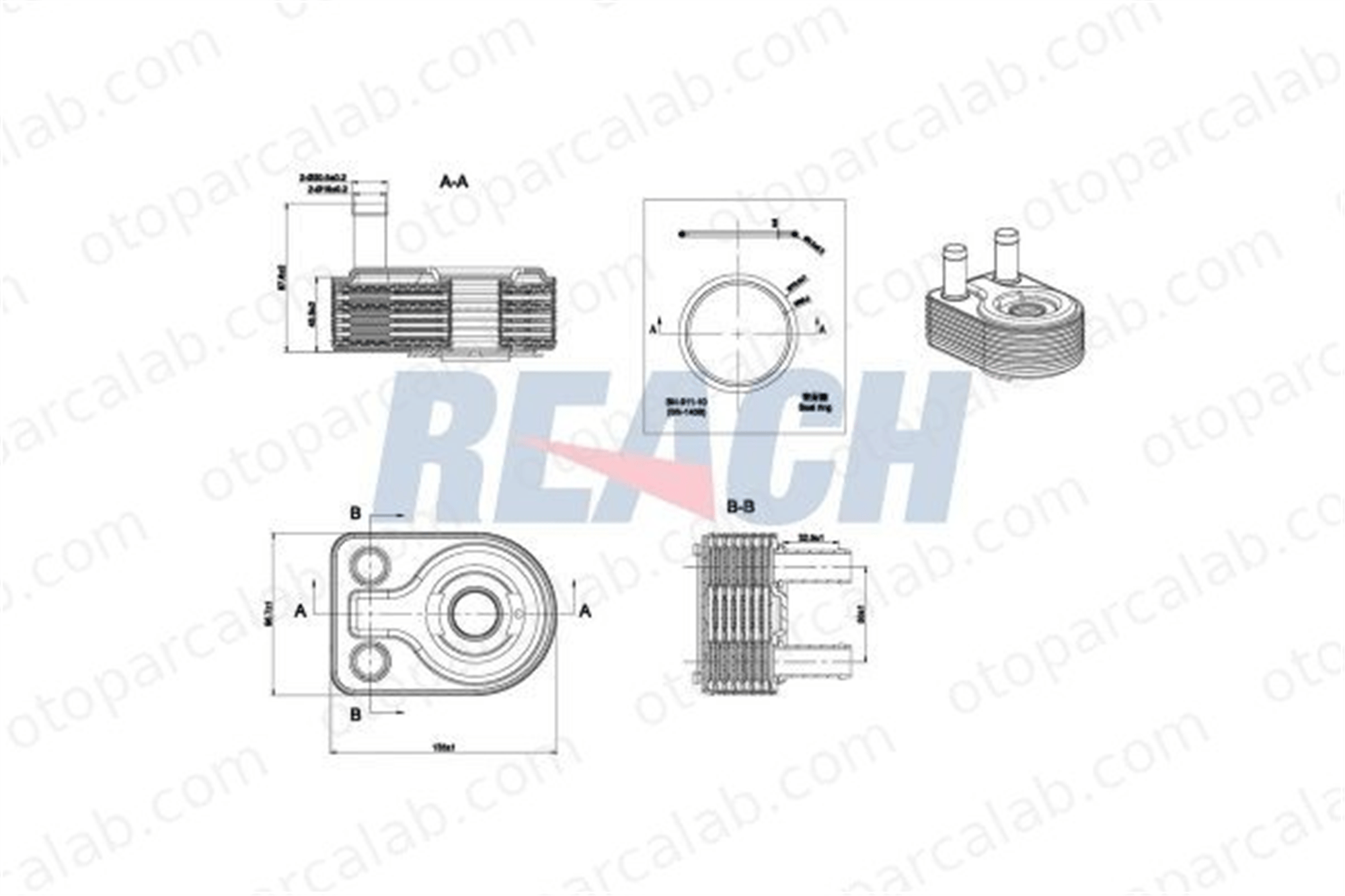BSG 30-506-018 Motor Yağ Soğutucu FORD B-MAX ECOSPORT CM5G6B856FA 1761091