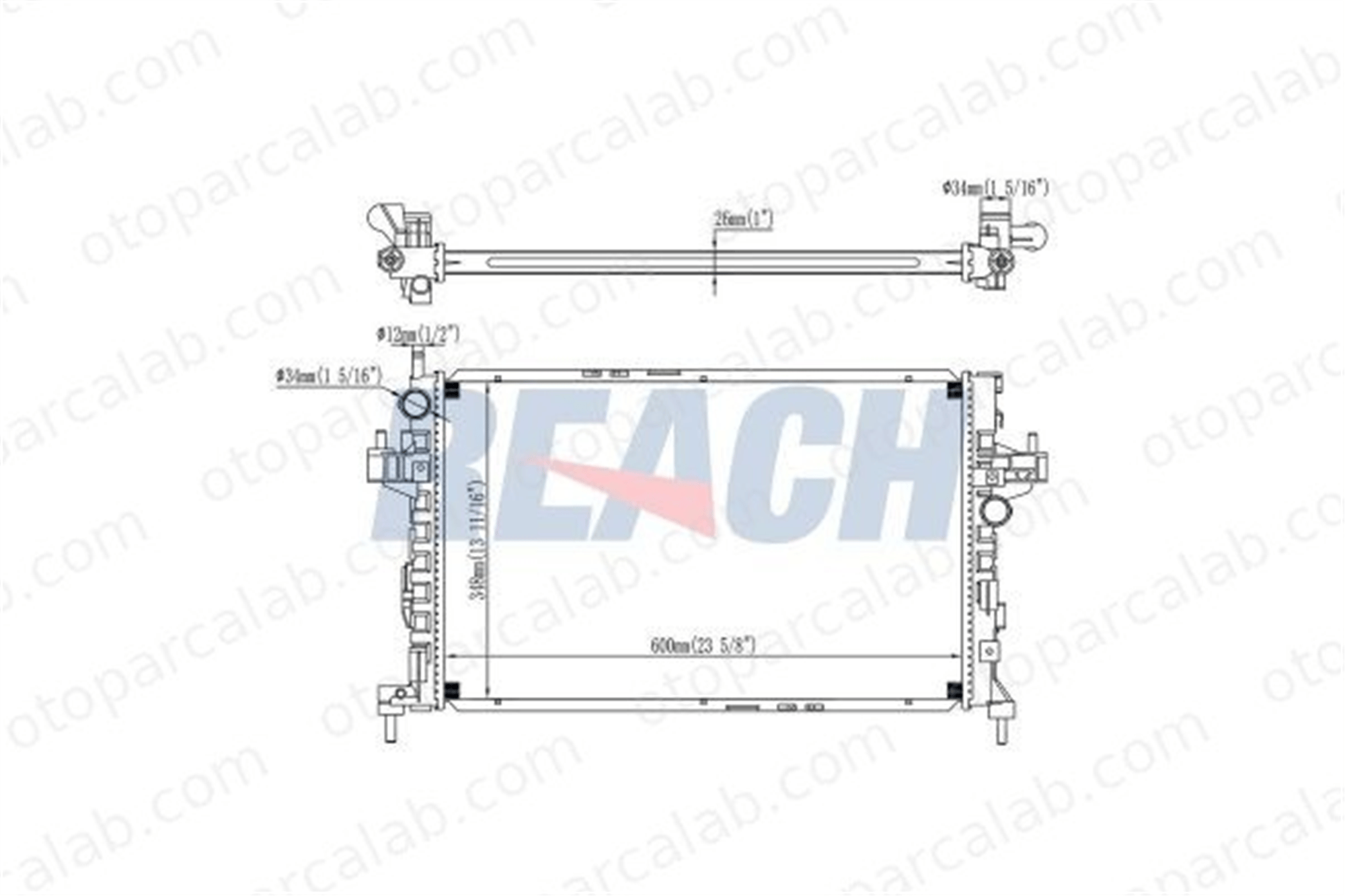 BSG 35-520-015 Su Radyatörü HONDA CIVIC VI Fastback CIVIC VI Aerodeck 1300259 93177424