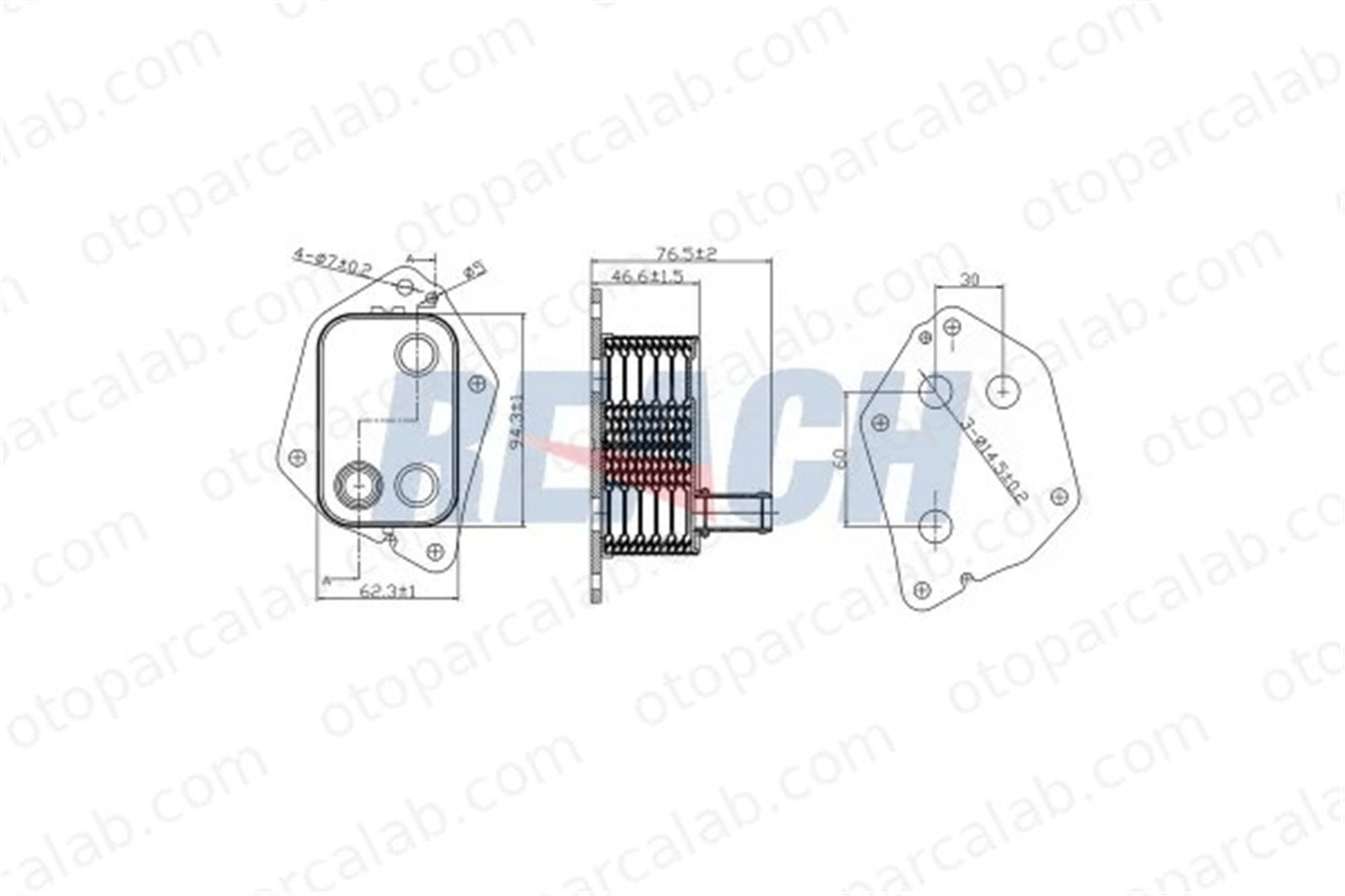 BSG 44-506-001 Motor Yağ Soğutucu HYUNDAI i30 i30 Station wagon 264102A300 264102A500