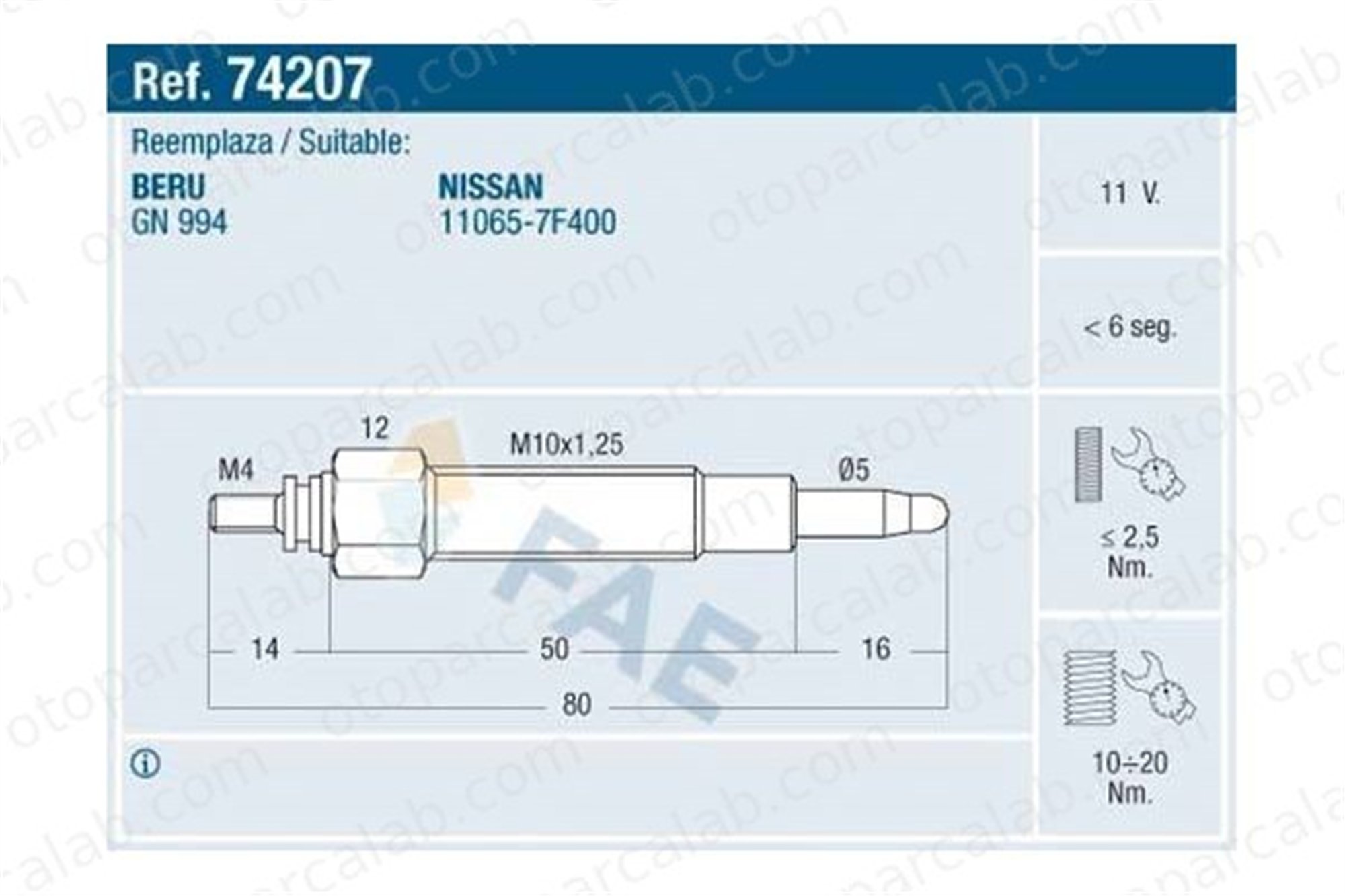 BSG 55-870-008 Isıtma Bujisi NISSAN PICK UP FORD MAVERICK 110657F400 110650W801