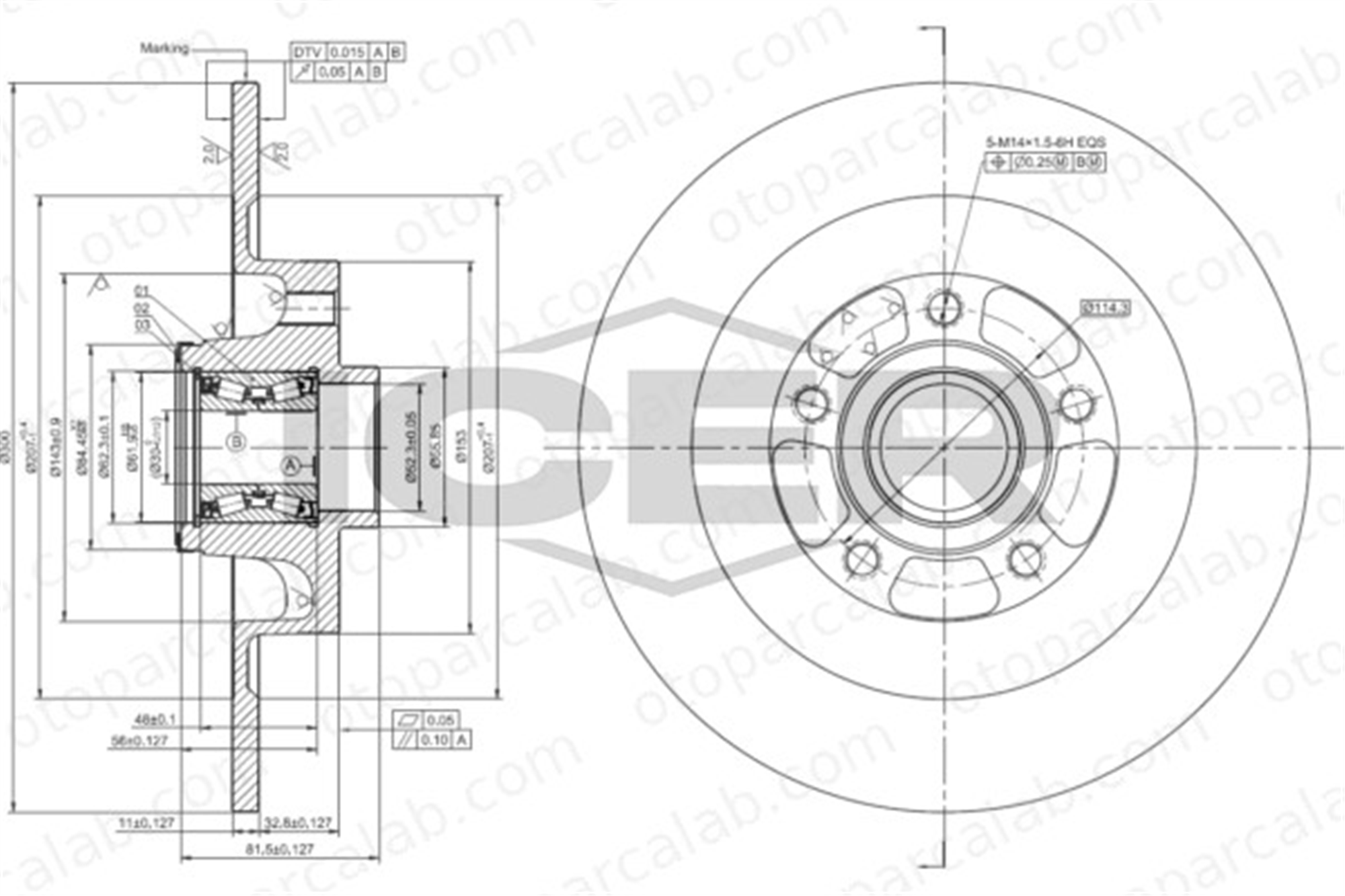 BSG 75-210-033 Fren Disk Ayna Arka Sağ ve Sol RENAULT LAGUNA III LAGUNA III Grandtour 402022291R 402020003R