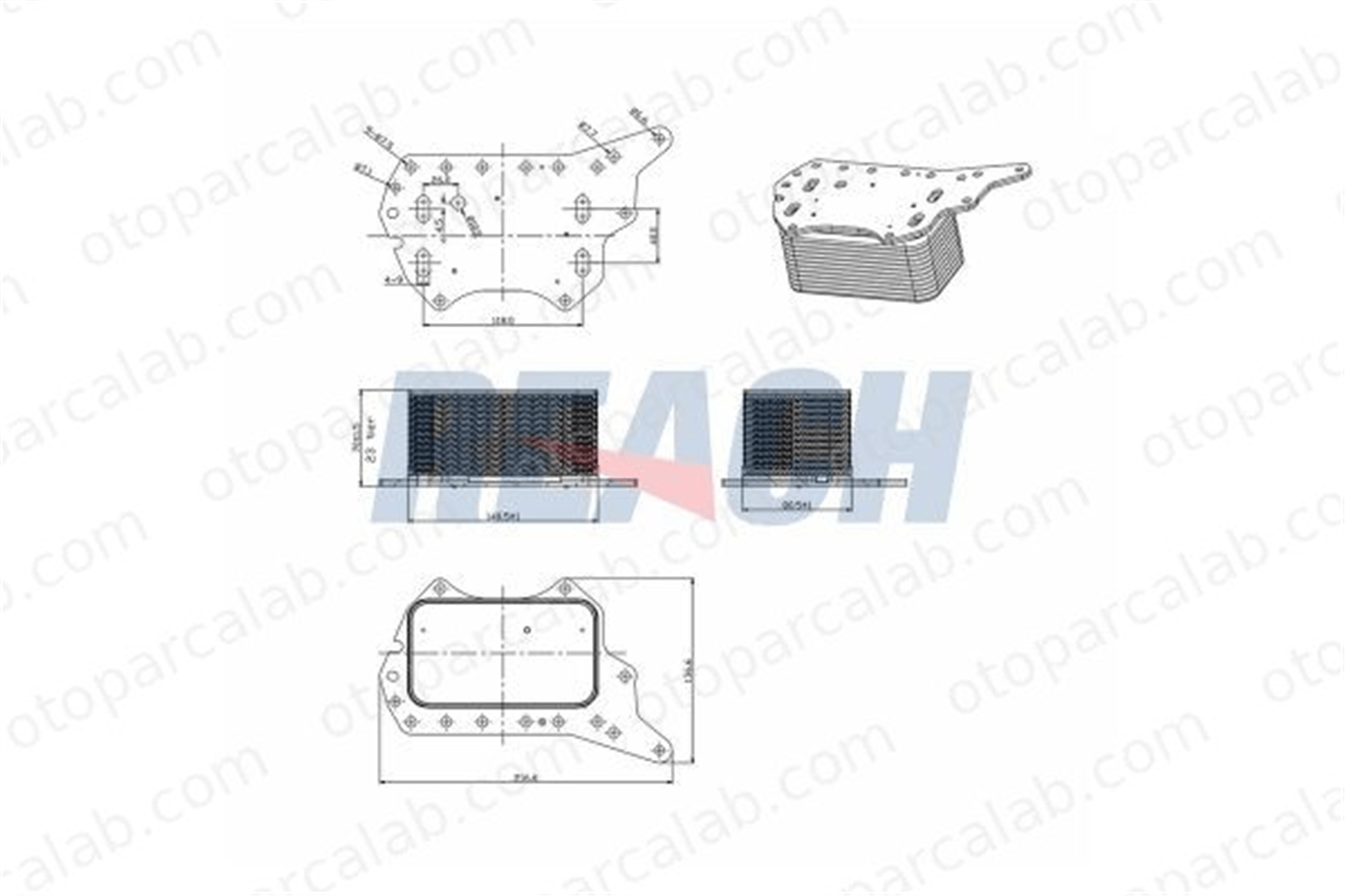 BSG 75-506-009 Motor Yağ Soğutucu RENAULT TRAFIC III Minibüs/Otobüs OPEL VIVARO B Minibüs/Otobüs 152081926R 4423048