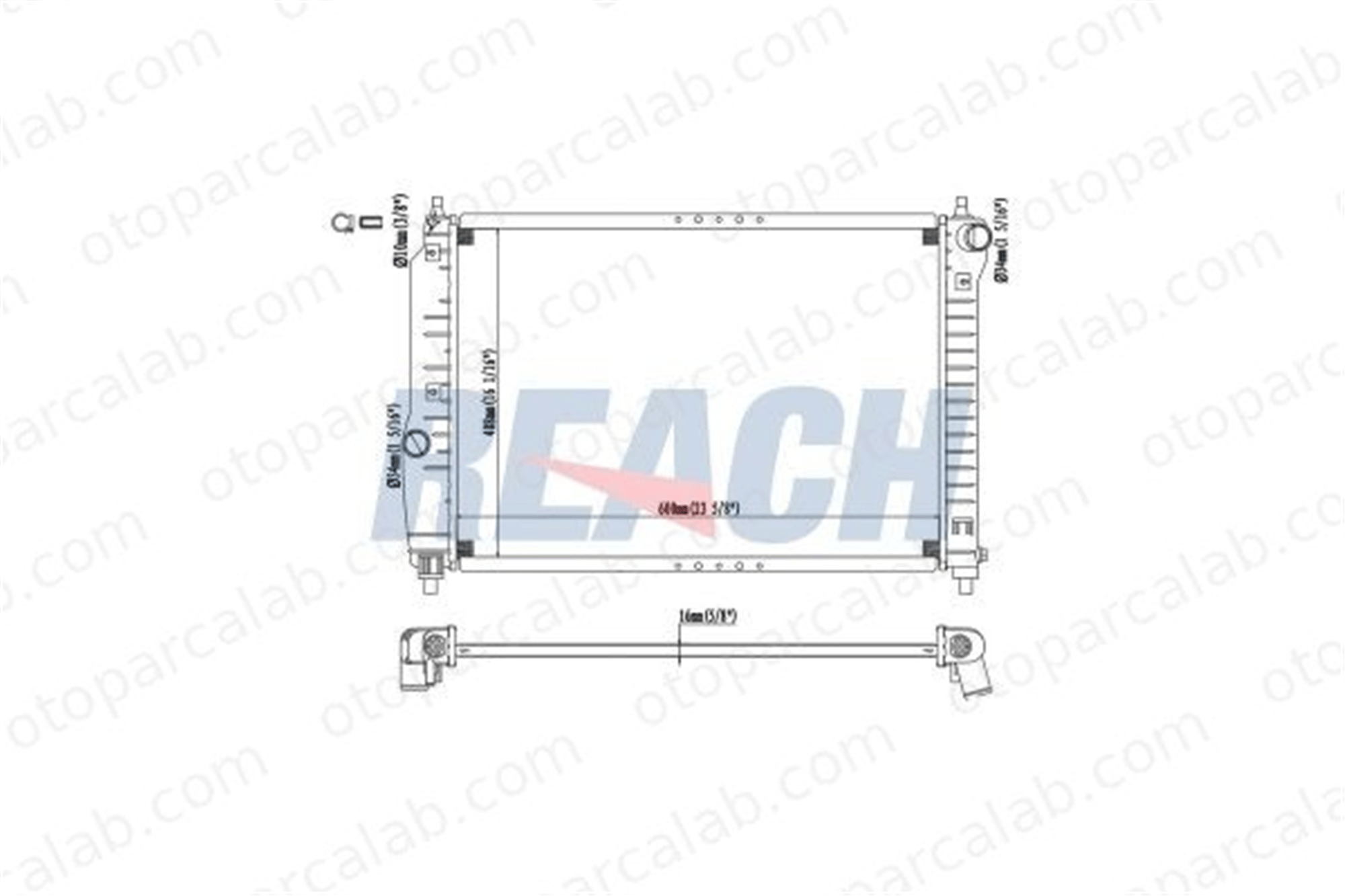 BSG 75-520-046 Su Radyatörü DAEWOO KALOS CHEVROLET AVEO / KALOS Hatchback 96444386 96443477