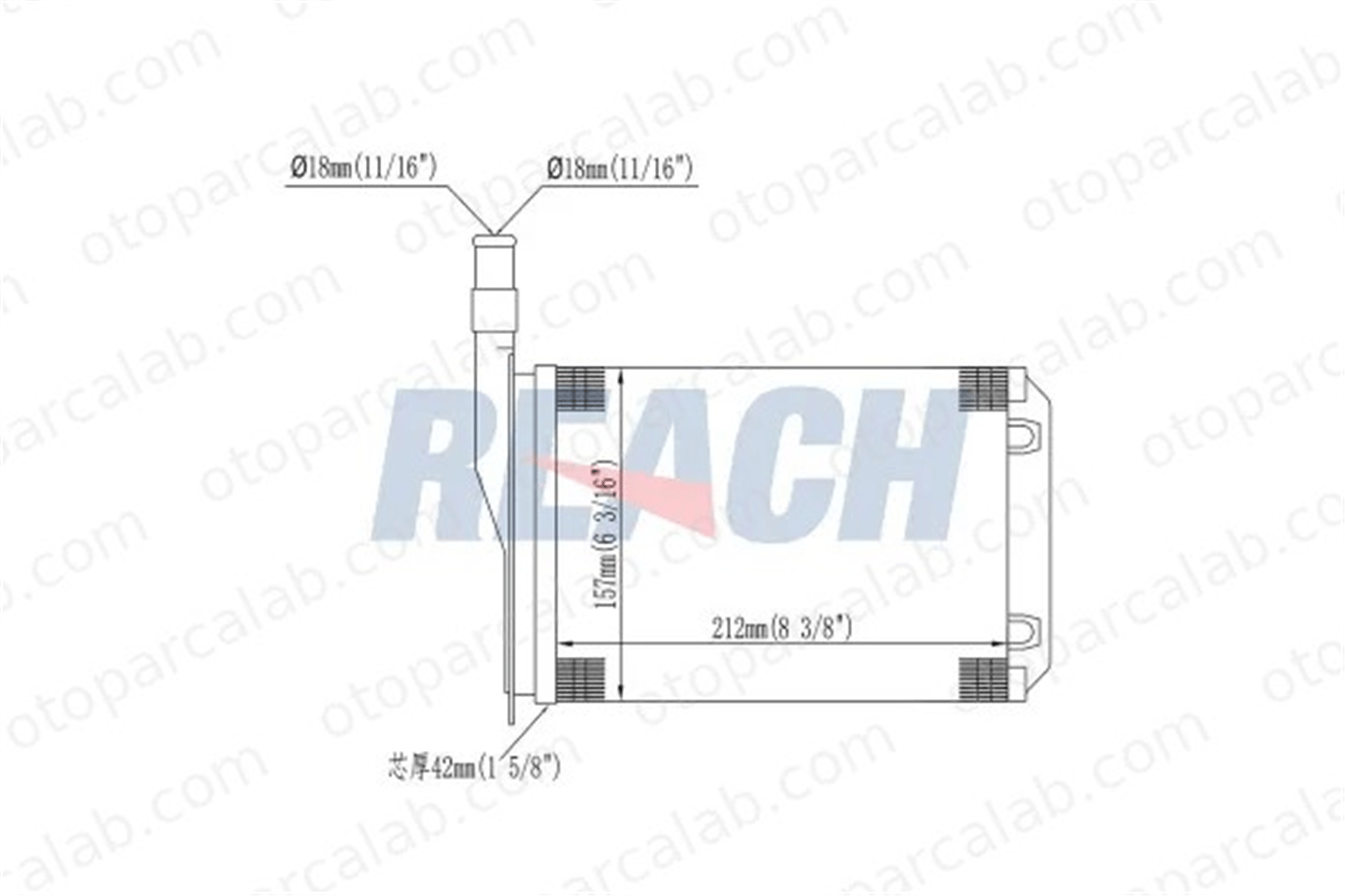 BSG 75-530-009 Kalorifer Radyatörü RENAULT SUPER 5 RAPID Kasa/büyük limuzin 7701027078 7701027040