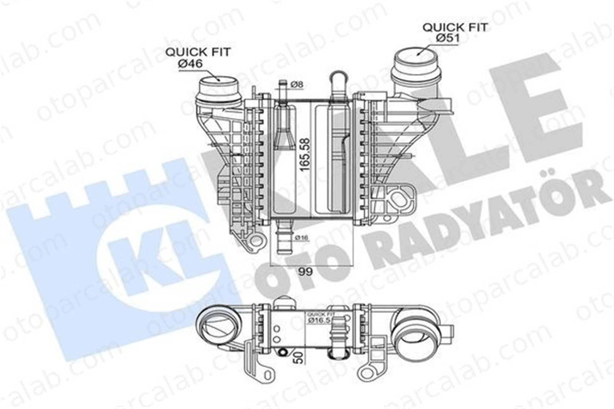 BSG 75-535-029 Turbo Radyatörü DACIA DUSTER MERCEDES-BENZ A-SERISI 144967867R 608900500