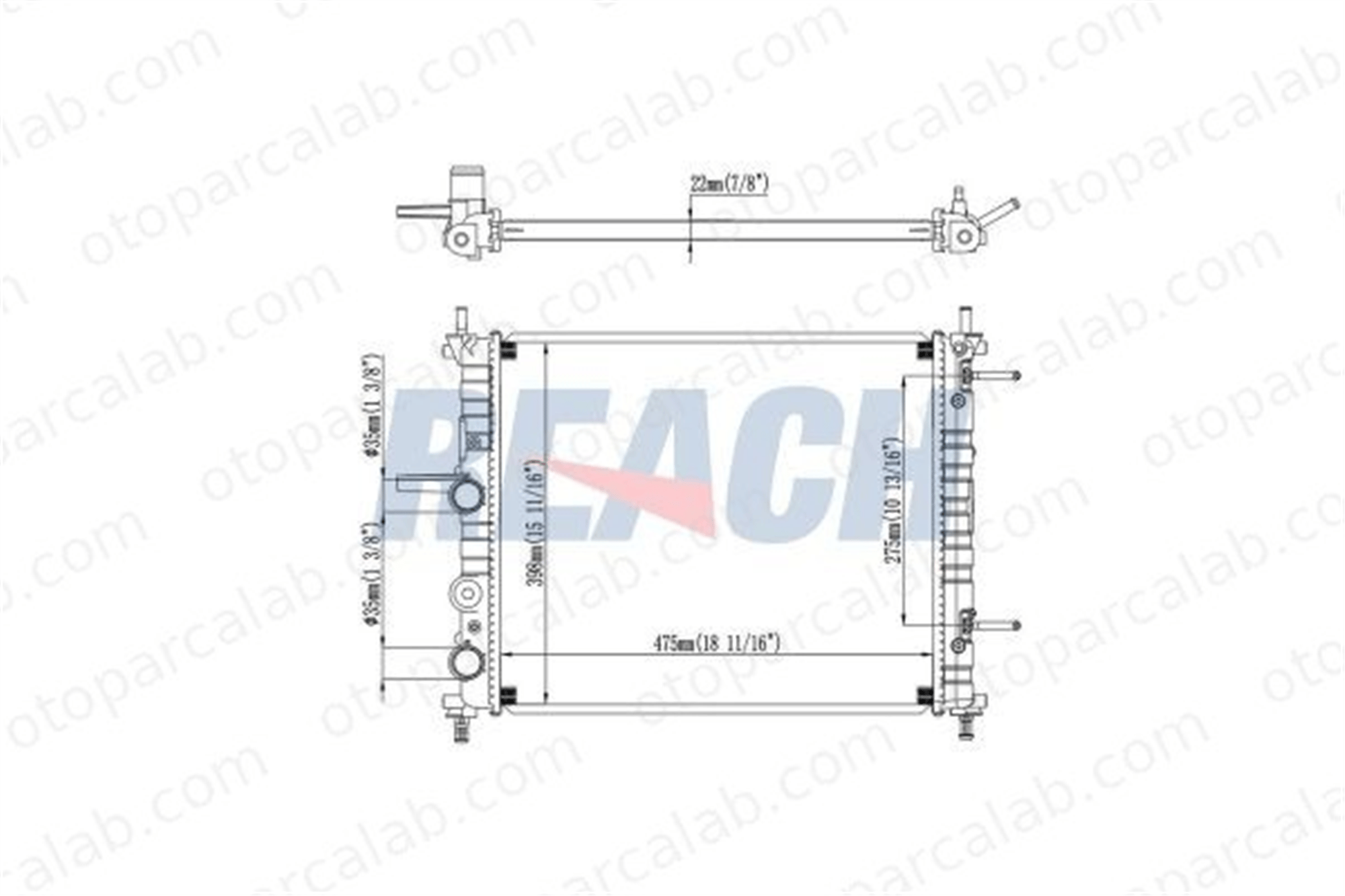 BSG 85-520-038 Su Radyatörü TOYOTA YARIS 46535007 164000N050