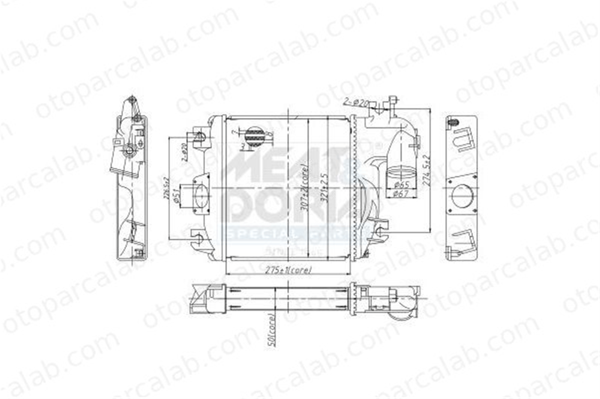 BSG 85-535-003 Turbo Radyatörü TOYOTA HILUX VII Pick-up 179400L060 179400L030