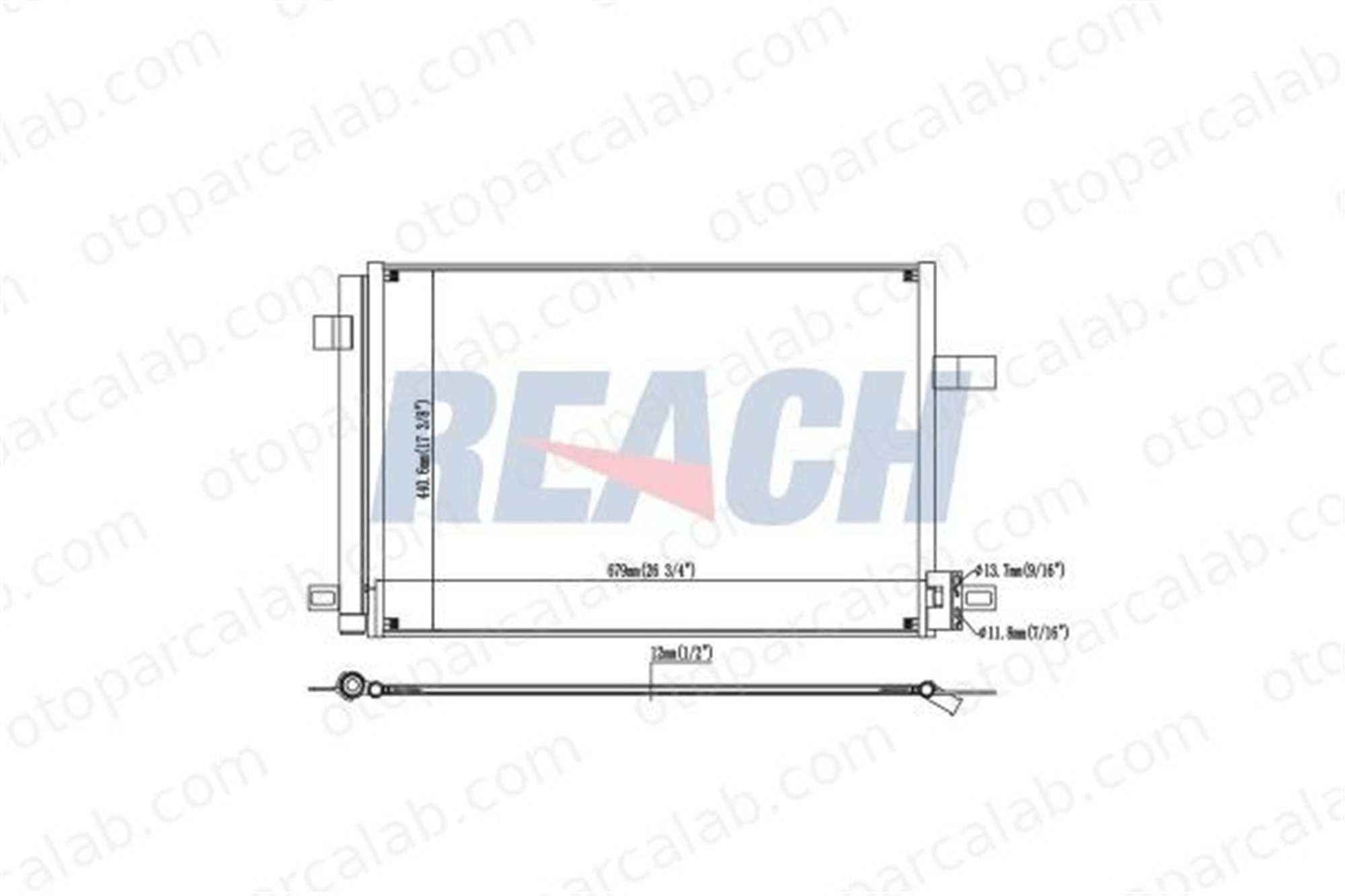 BSG 90-525-036 Klima Radyatörü VW TRANSPORTER T6 / CARAVELLE T6 Minibüs/Otobüs TRANSPORTER T6 Panelvan/Van 7E0820411F 7E0820411G