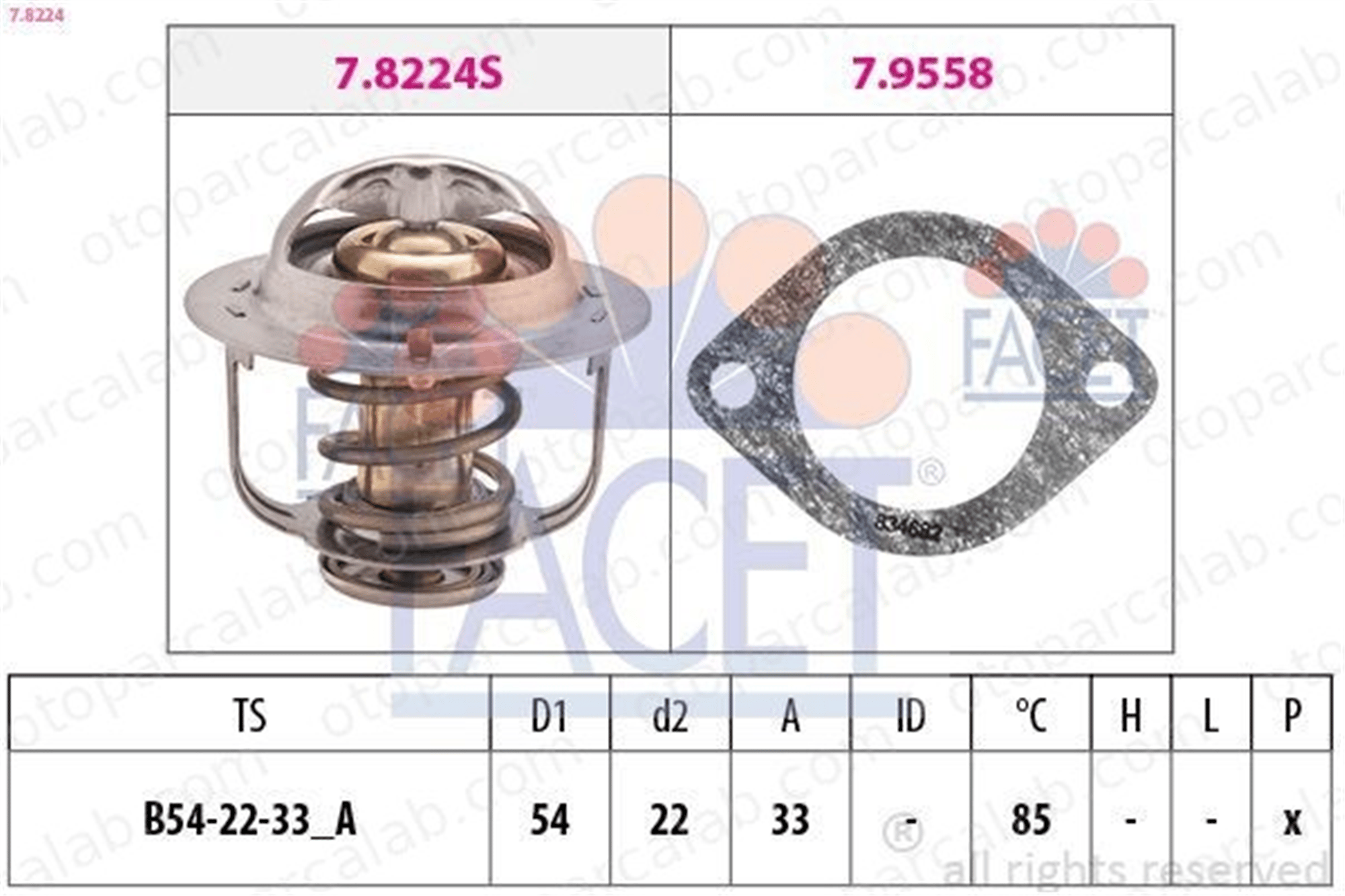 CALORSTAT TH6252.85 Termostat 85 °C HONDA CIVIC VII Hatchback MAZDA 323 S V 1338075 94360227