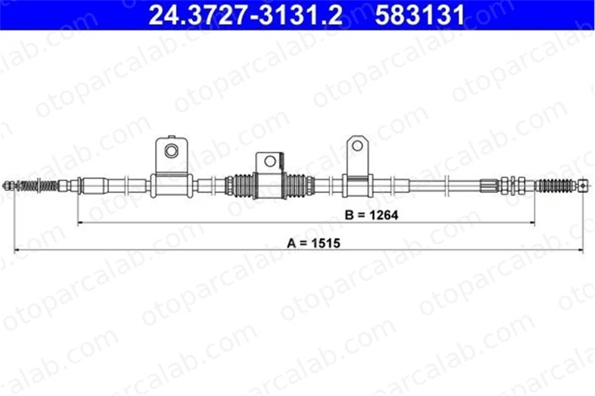 CAVO 2702 708 El Fren Teli Arka Sağ HYUNDAI H-1 / STAREX Minibüs/Otobüs H-1 Panelvan/Van 599134A000