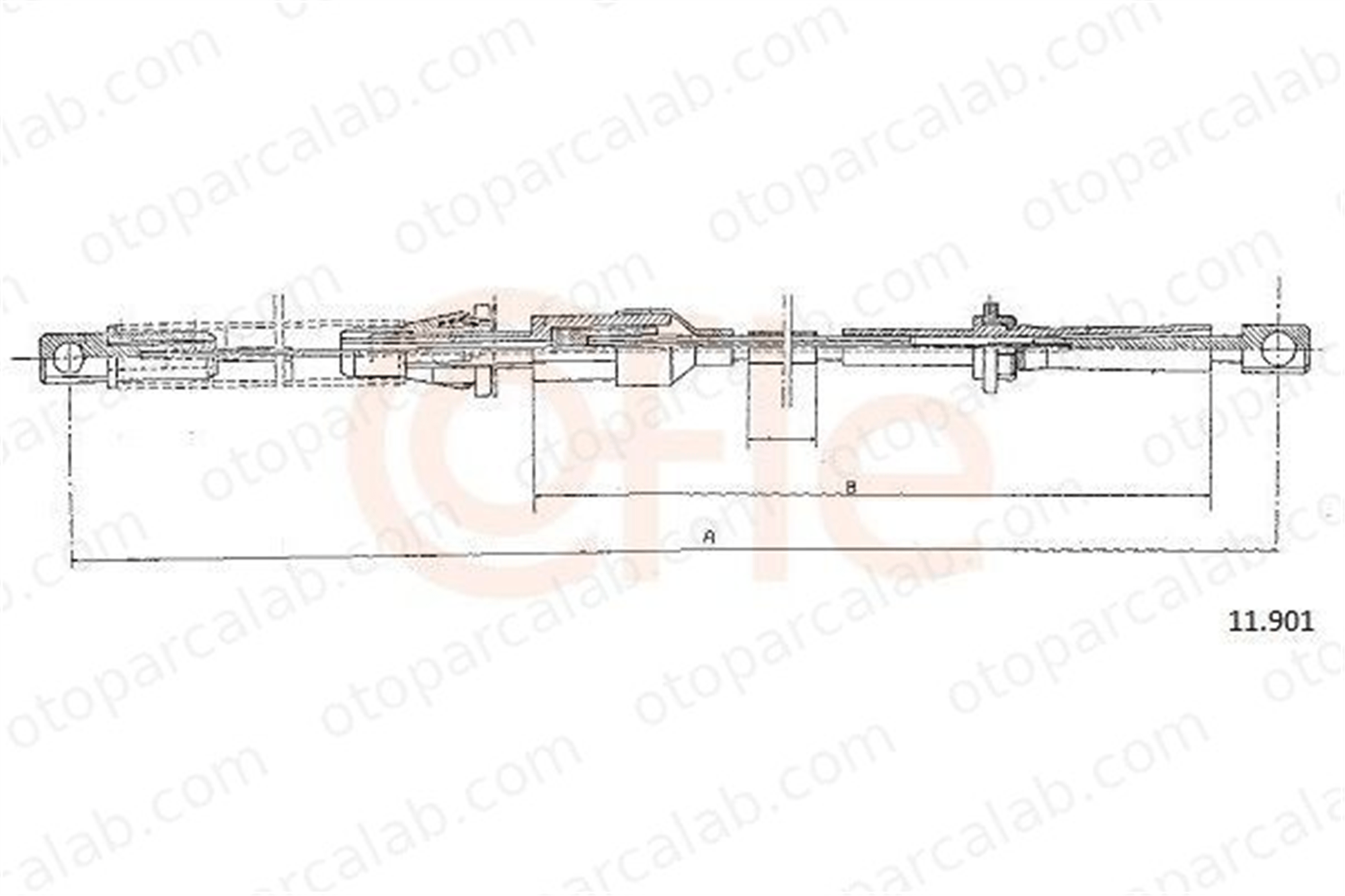 CAVO 4603 634 Gaz Teli FORD TRANSIT Minibüs/Otobüs 84VB9A758BE 6148055