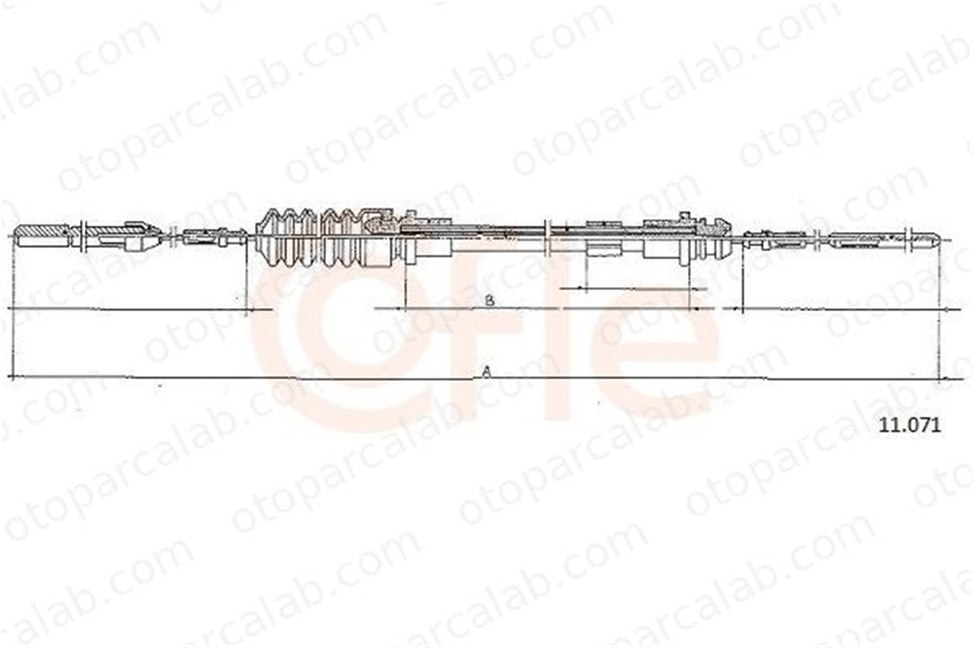 CAVO 7003 623 Gaz Teli VW LT 40-55 I Panelvan/Van LT 28-35 I Minibüs/Otobüs 281721555K