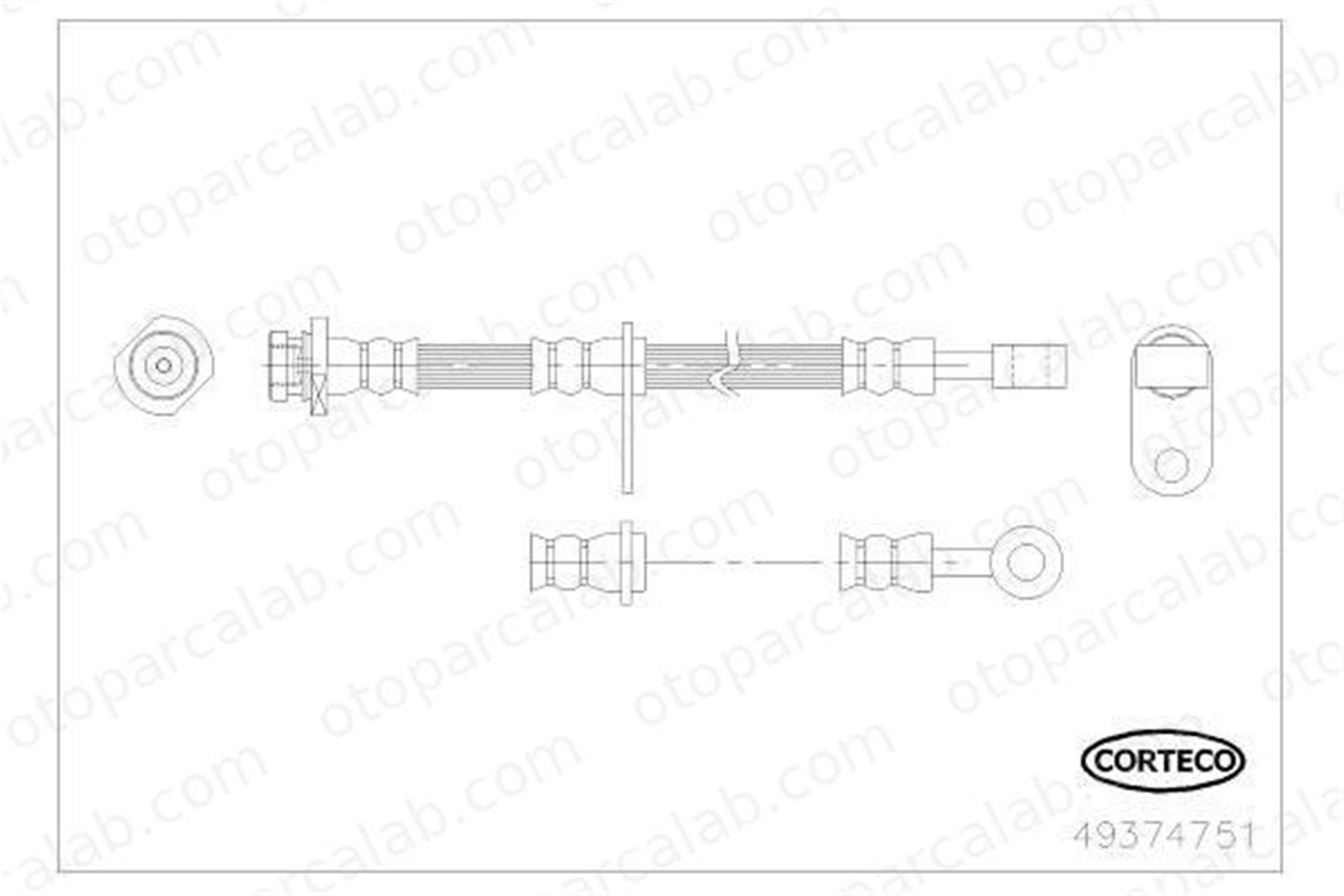 CAVO C601 382A Fren Hortumu Ön Sağ SUZUKI GRAND VITARA II 5154065J00