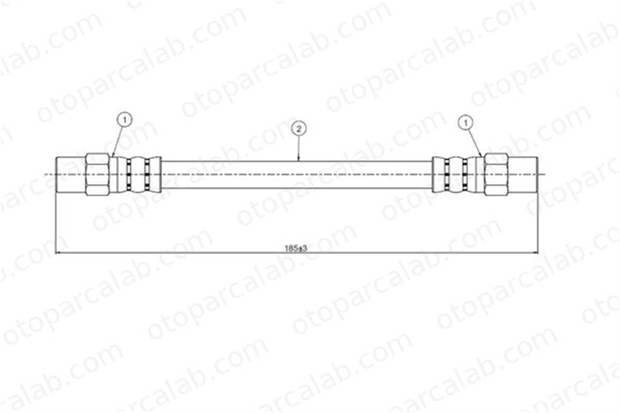 CAVO C800 001A Fren Hortumu Arka Sağ veya Sol VW GOLF II PASSAT B2 171611775 481611776