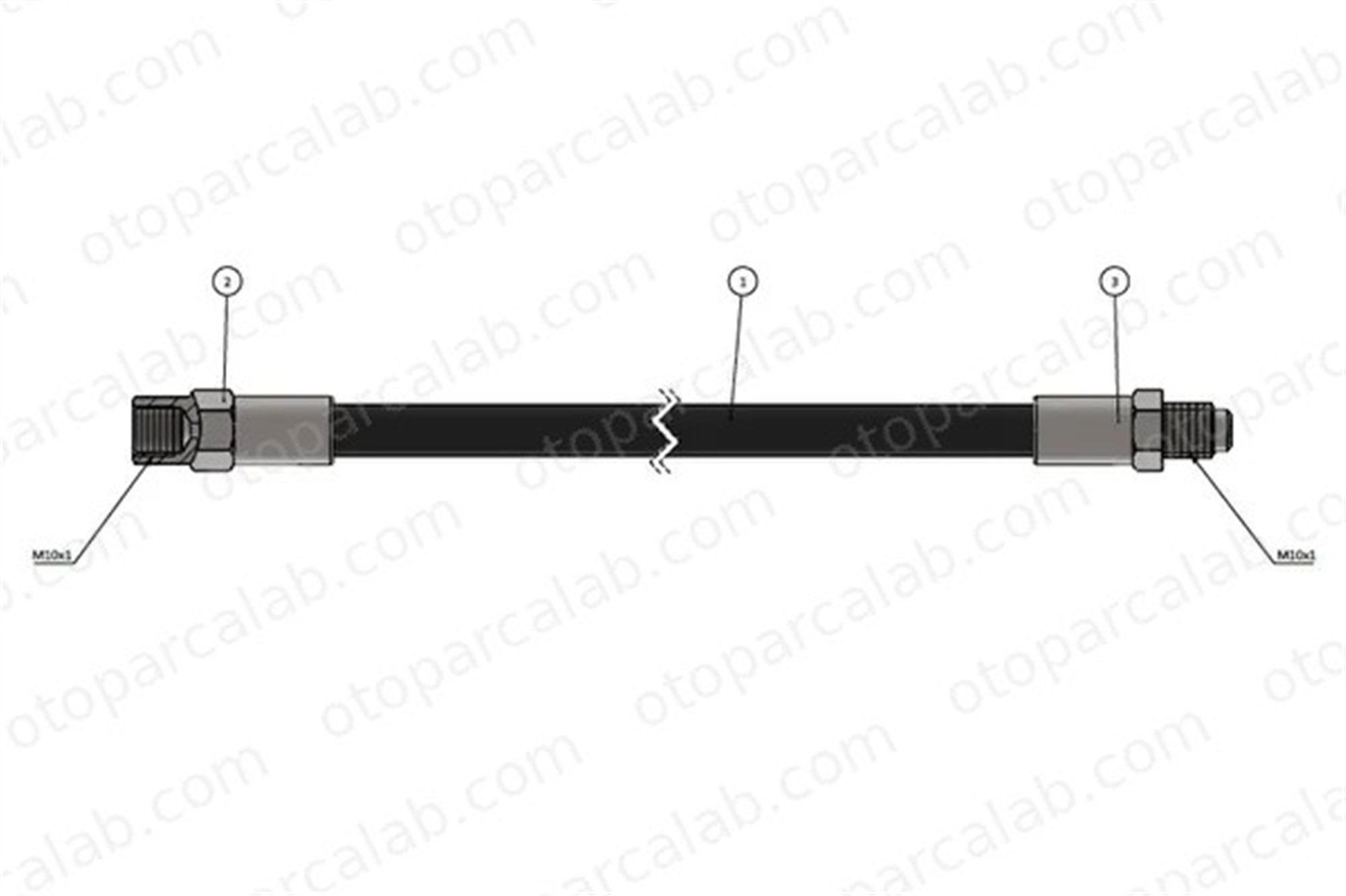 CAVO C800 003A Fren Hortumu Ön Sağ veya Sol FIAT UNO CITROËN AX 810611107 101341