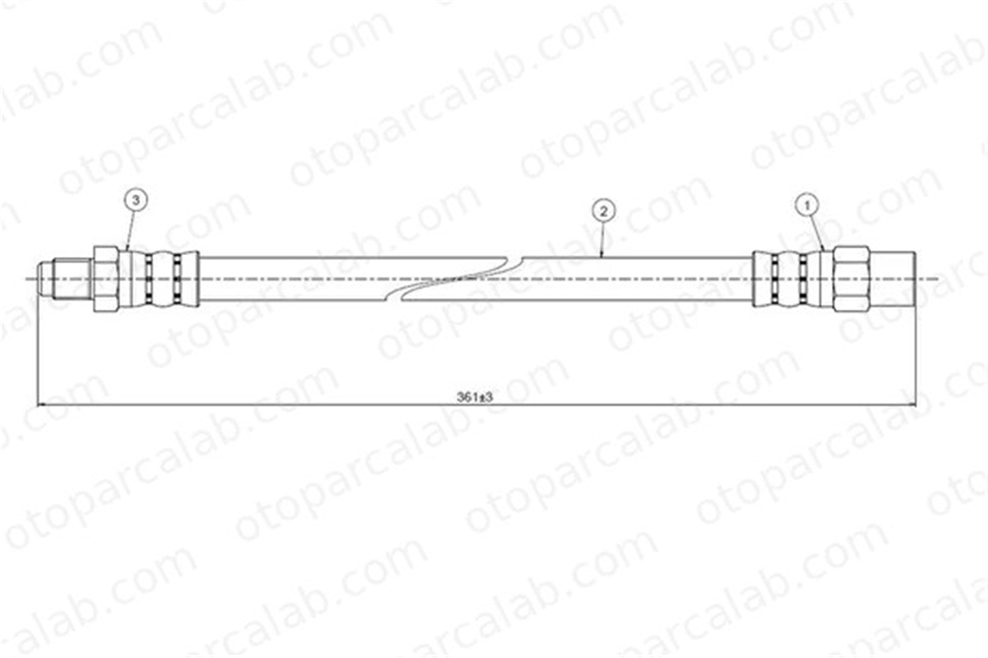 CAVO C800 005A Fren Hortumu Arka Sağ veya Sol AUDI 100 C3 Sedan 200 C3 Sedan 433611707 443611707