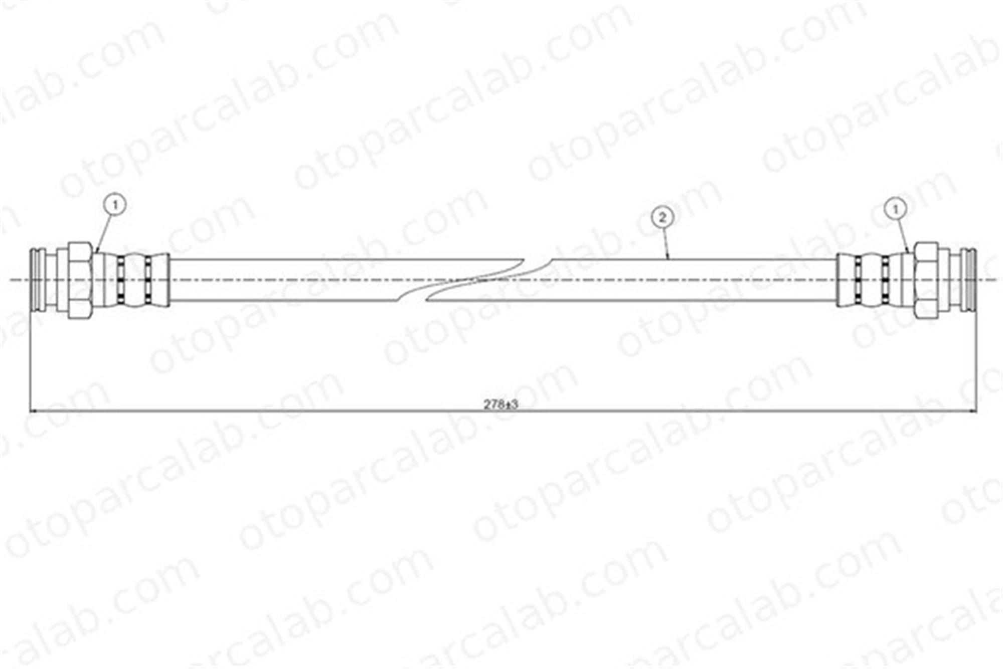 CAVO C800 014A Fren Hortumu Arka Sağ veya Sol CITROËN VISA PEUGEOT 104 7910018158 481623
