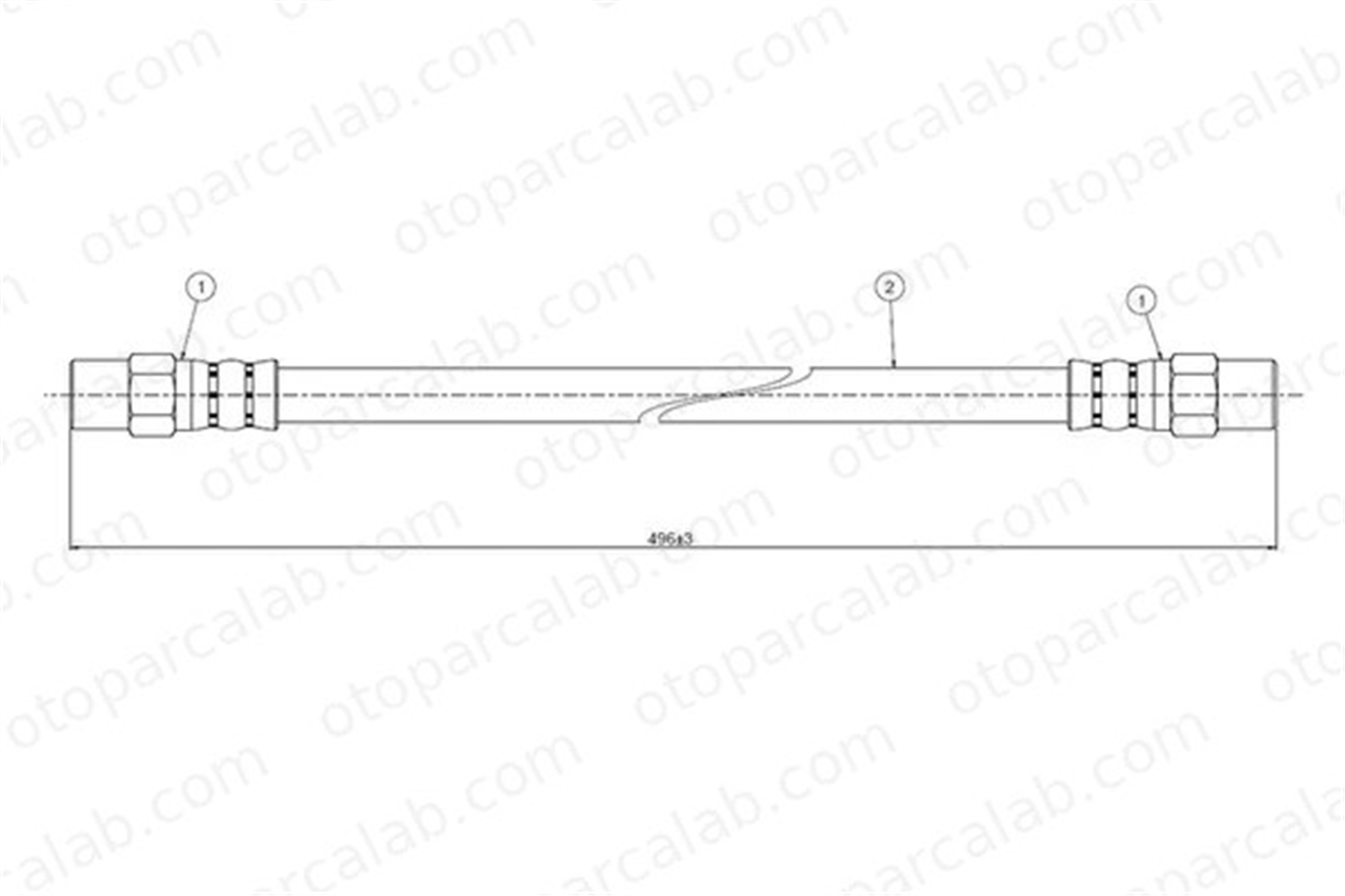 CAVO C800 052A Fren Hortumu Ön Sağ veya Sol MERCEDES-BENZ T1 Platform şasi T1 Panelvan/Van 1234209128 1428953500