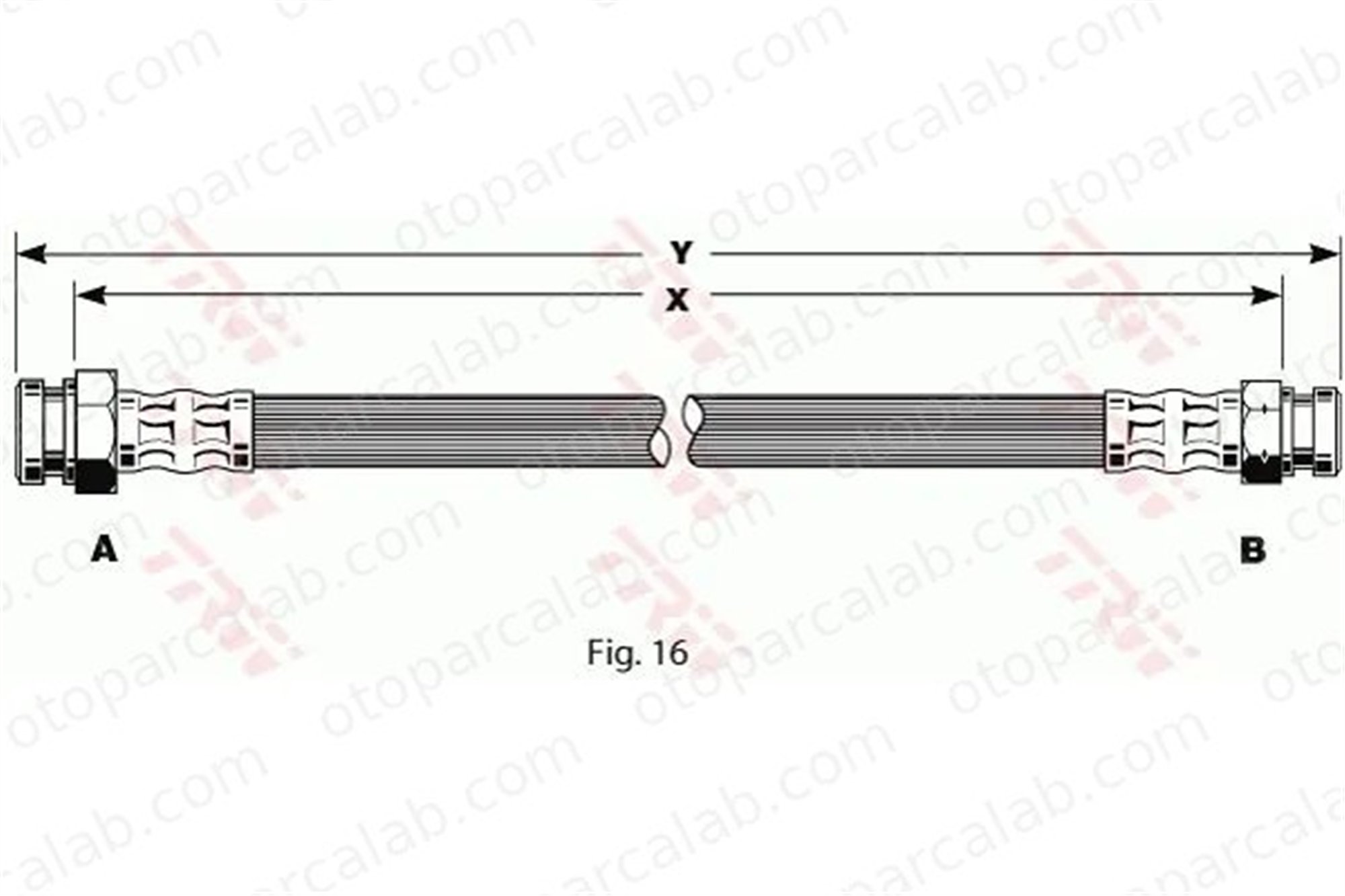 CAVO C800 057A Fren Hortumu Arka Sağ veya Sol MITSUBISHI SPACE WAGON LANCER III Station Wagon MB058592 MB238160