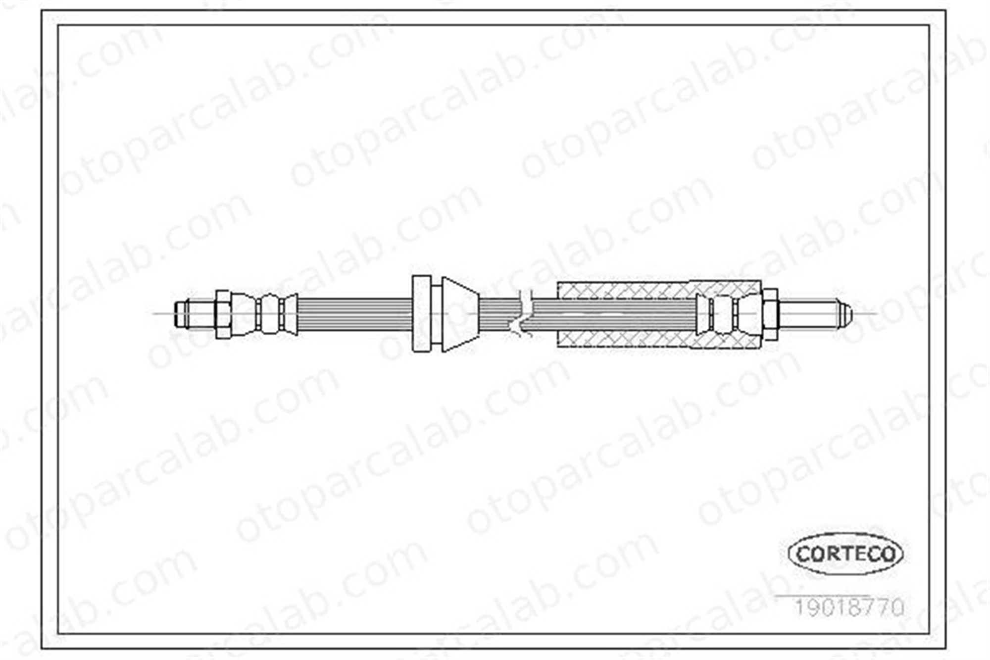 CAVO C800 108A Fren Hortumu Ön Sağ veya Sol FORD ESCORT IV ORION II 6135220