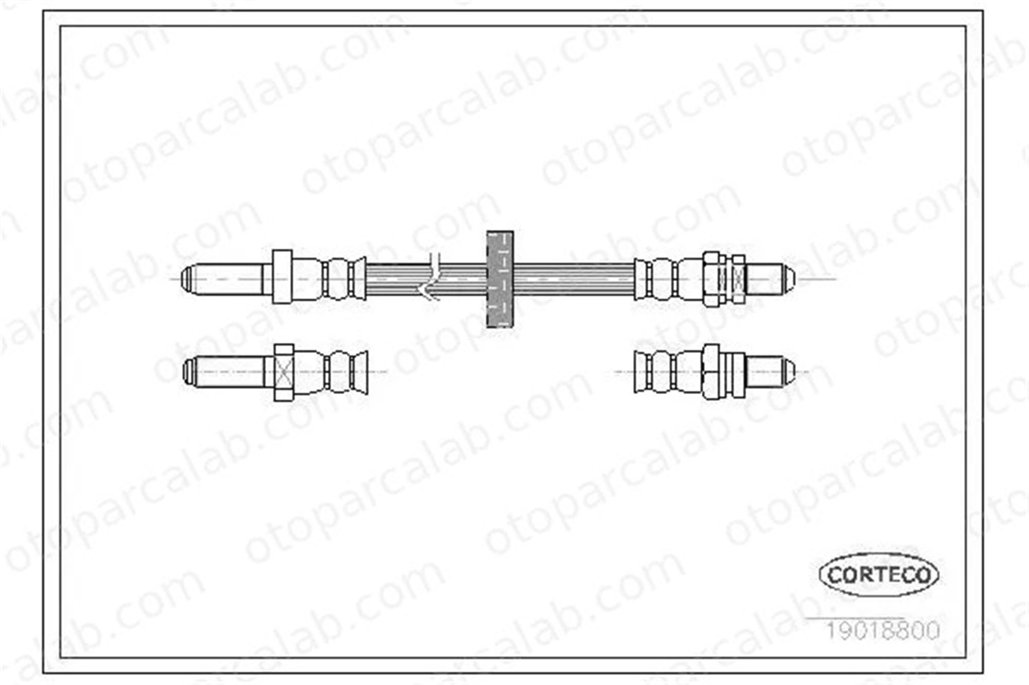 CAVO C800 109A Fren Hortumu Arka Sağ veya Sol FORD ESCORT IV ORION II 6129003