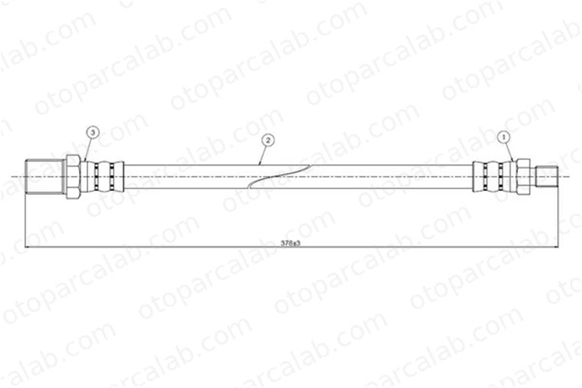CAVO C800 140A Fren Hortumu Arka Sağ veya Sol PEUGEOT 404 504 480612