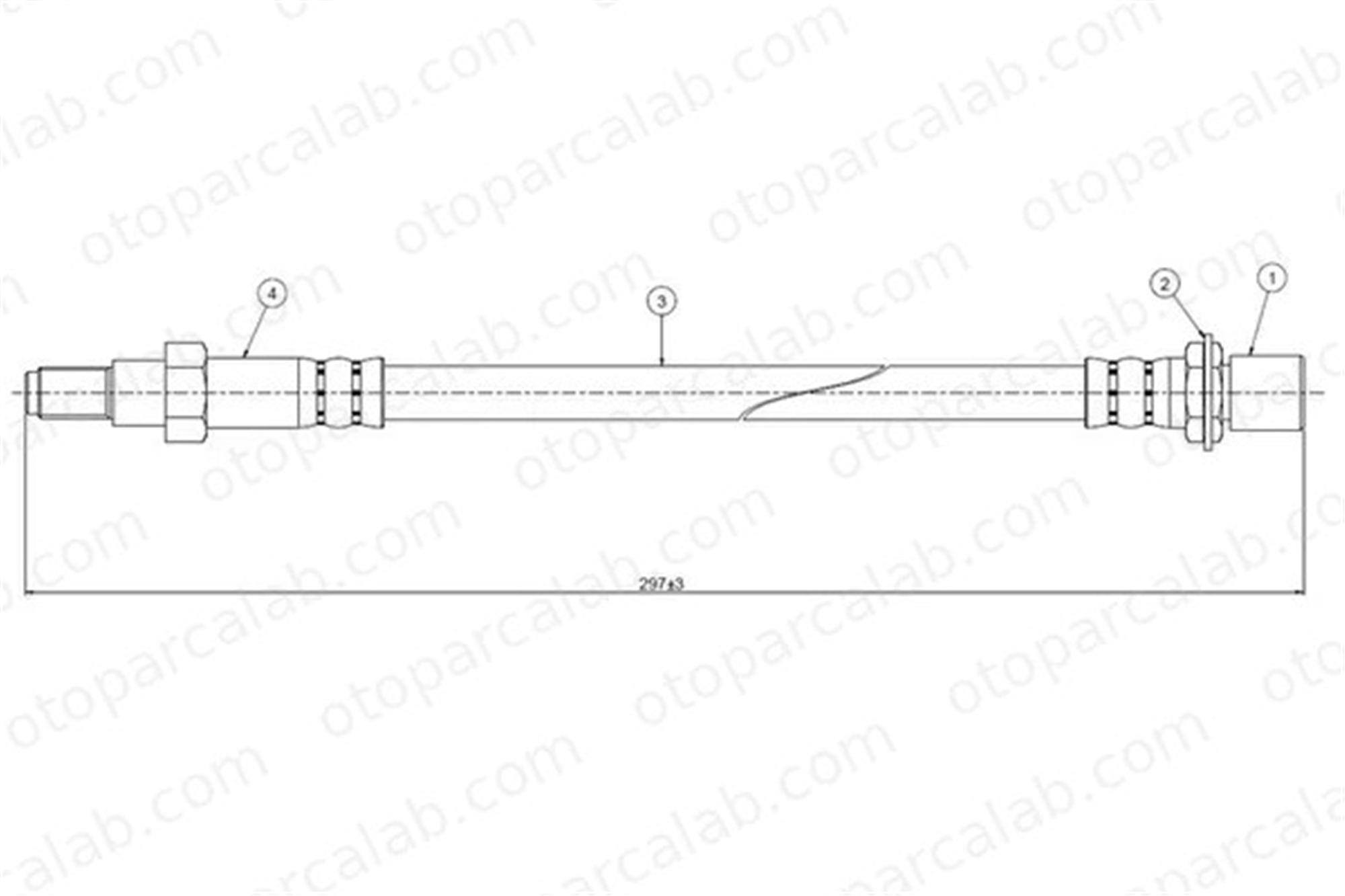CAVO C800 161A Fren Hortumu Ön Sağ veya Sol TOYOTA TERCEL 9094702437