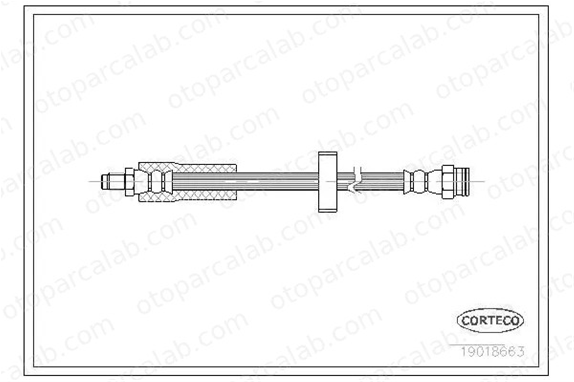 CAVO C800 179A Fren Hortumu Ön Sağ veya Sol PEUGEOT 309 I 309 II 480637 480654