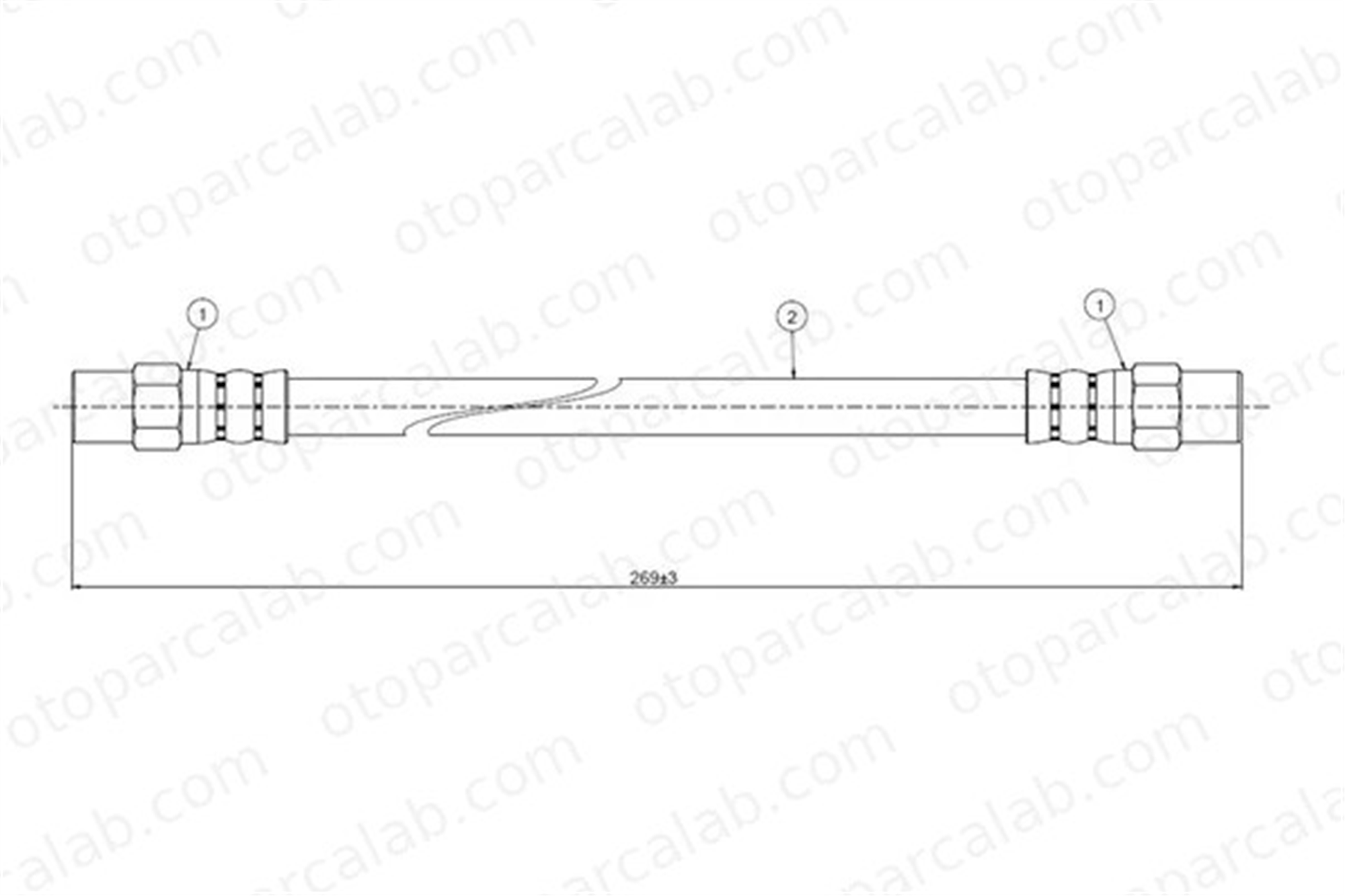 CAVO C800 250A Fren Hortumu Arka Sağ veya Sol PEUGEOT 206 Hatchback 206 SW 4806C1 480693