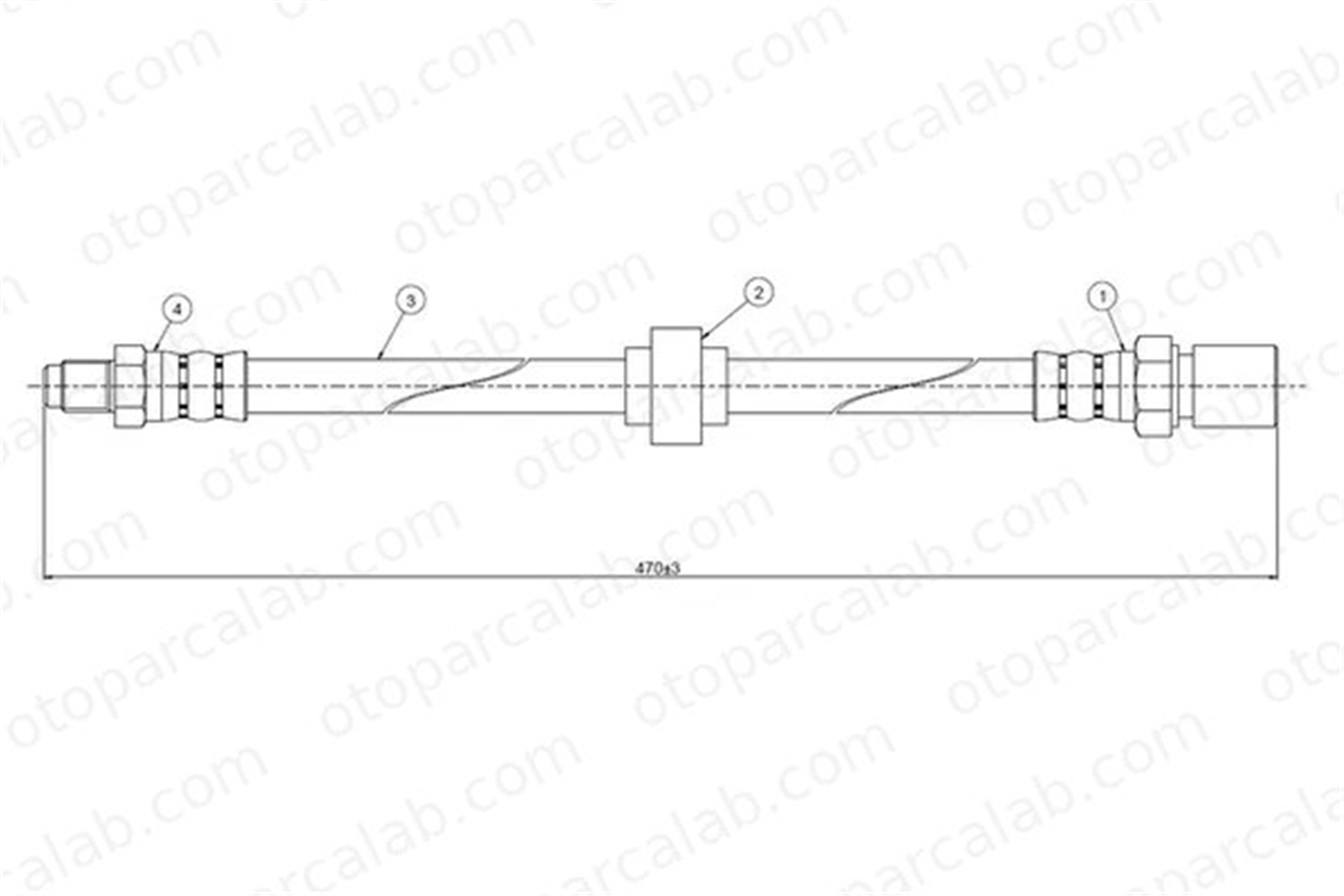 CAVO C800 252A Fren Hortumu Ön Sağ veya Sol CITROËN BX Break BX 95494973