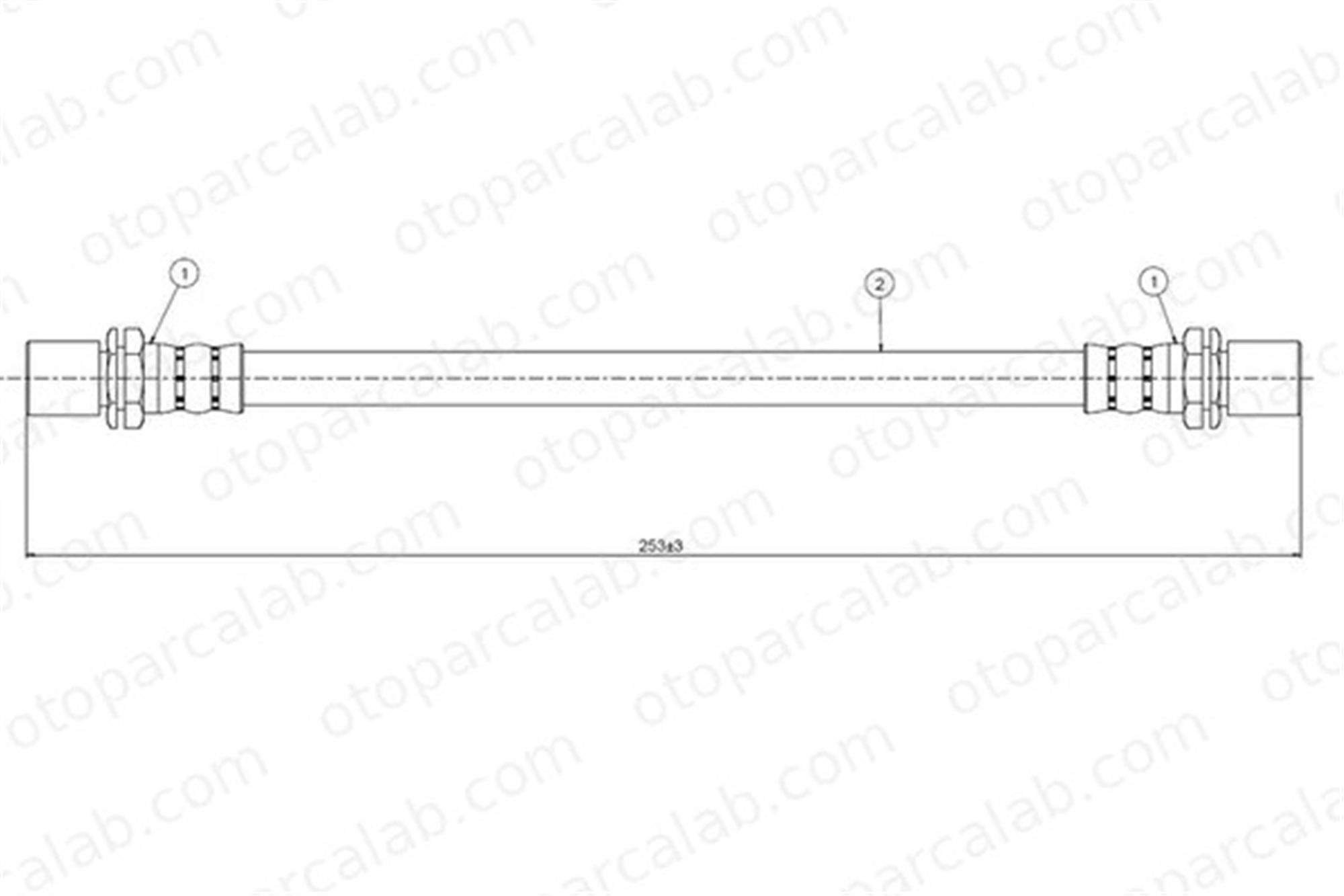 CAVO C800 254A Fren Hortumu Arka Sağ veya Sol TOYOTA TERCEL 9094702365