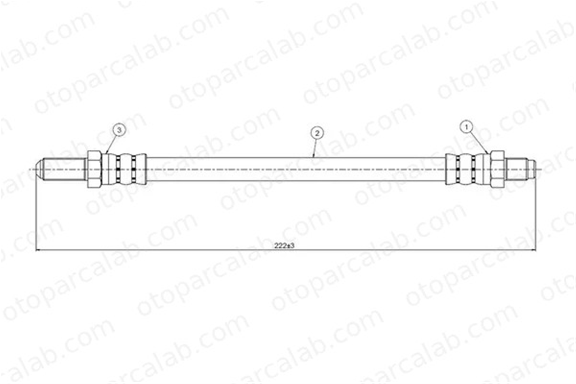 CAVO C800 255A Fren Hortumu Arka Sağ veya Sol FORD SIERRA II Turnier SIERRA II 6125636