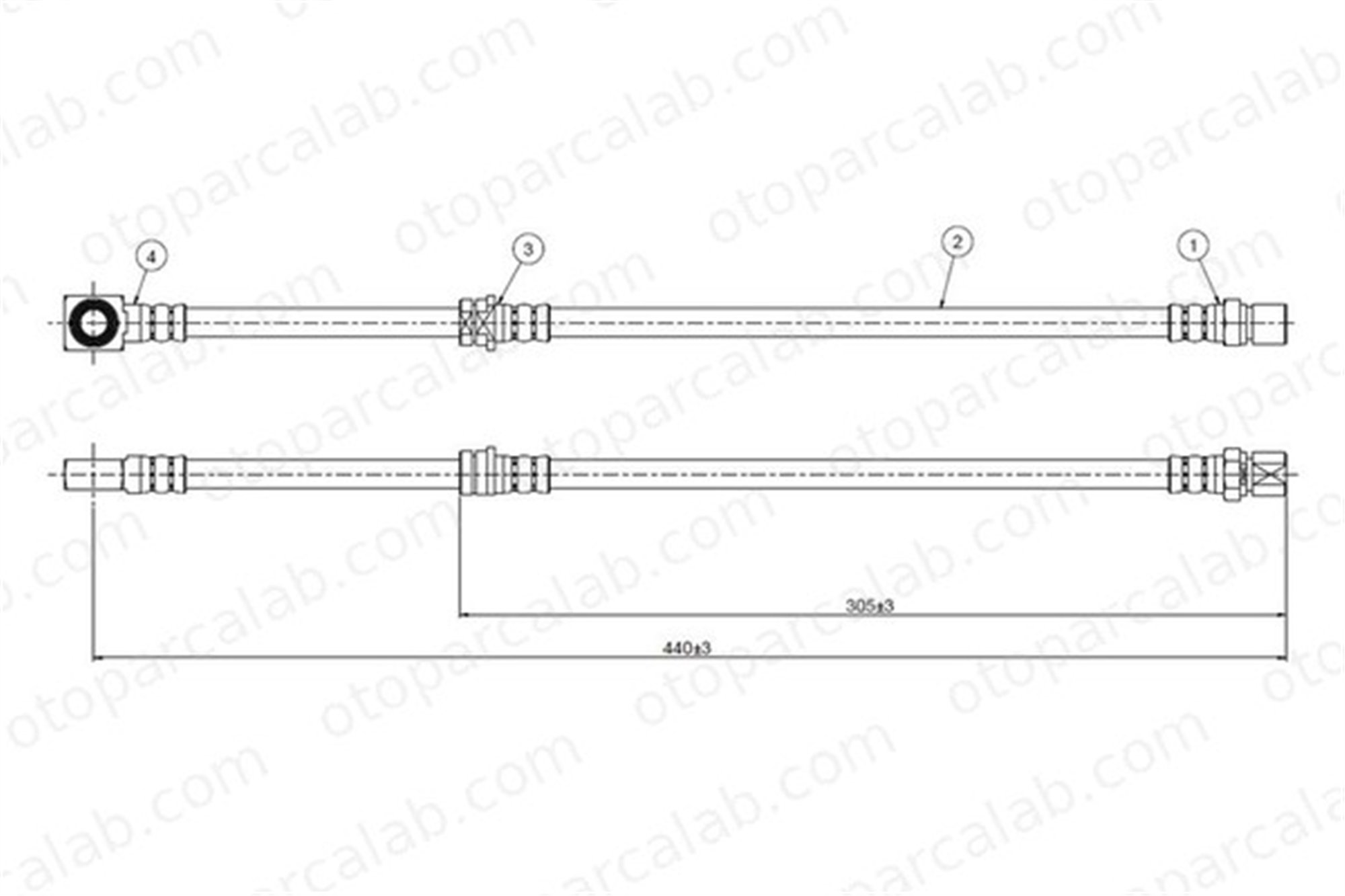 CAVO C800 390A Fren Hortumu Ön Sağ veya Sol OPEL OMEGA A OMEGA A Station wagon 562353