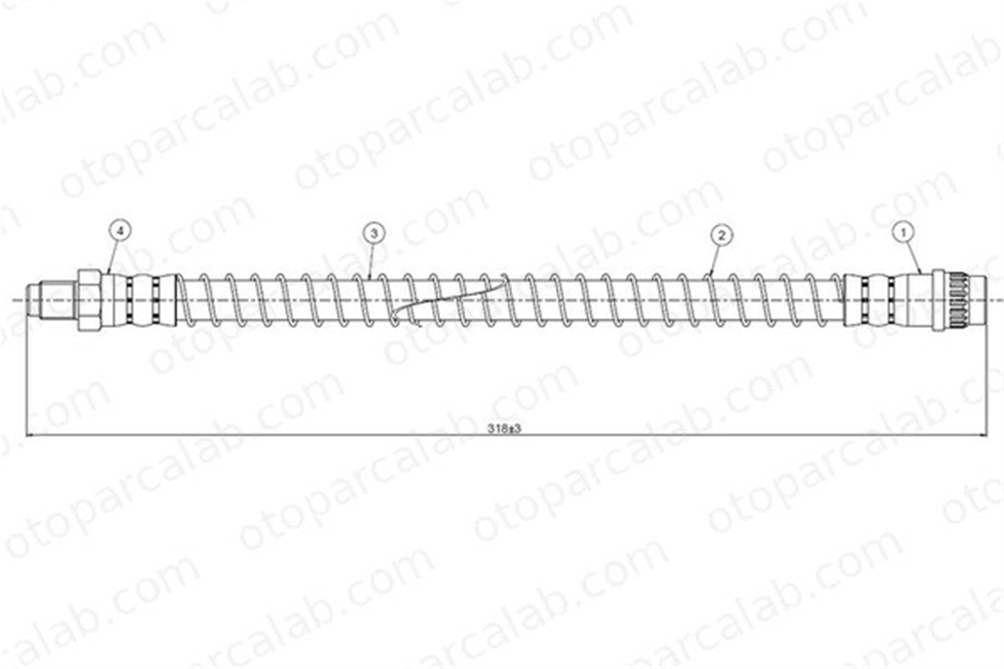 CAVO C800 410A Fren Hortumu Ön Sağ veya Sol PEUGEOT 106 I CITROËN AX 480656 96080322