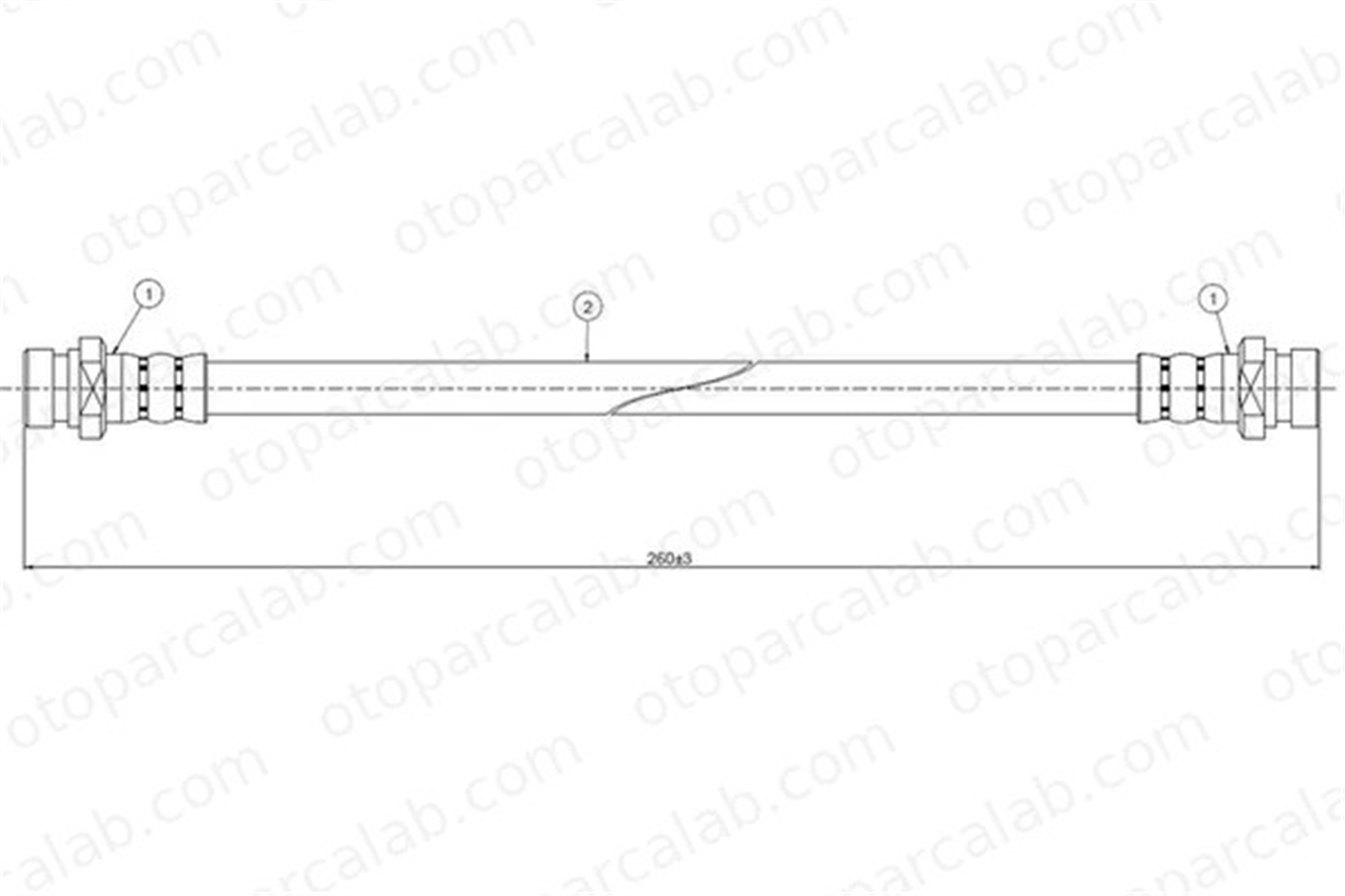 CAVO C800 425A Fren Hortumu Arka Sağ veya Sol HYUNDAI SONATA II LANTRA I 5873733000