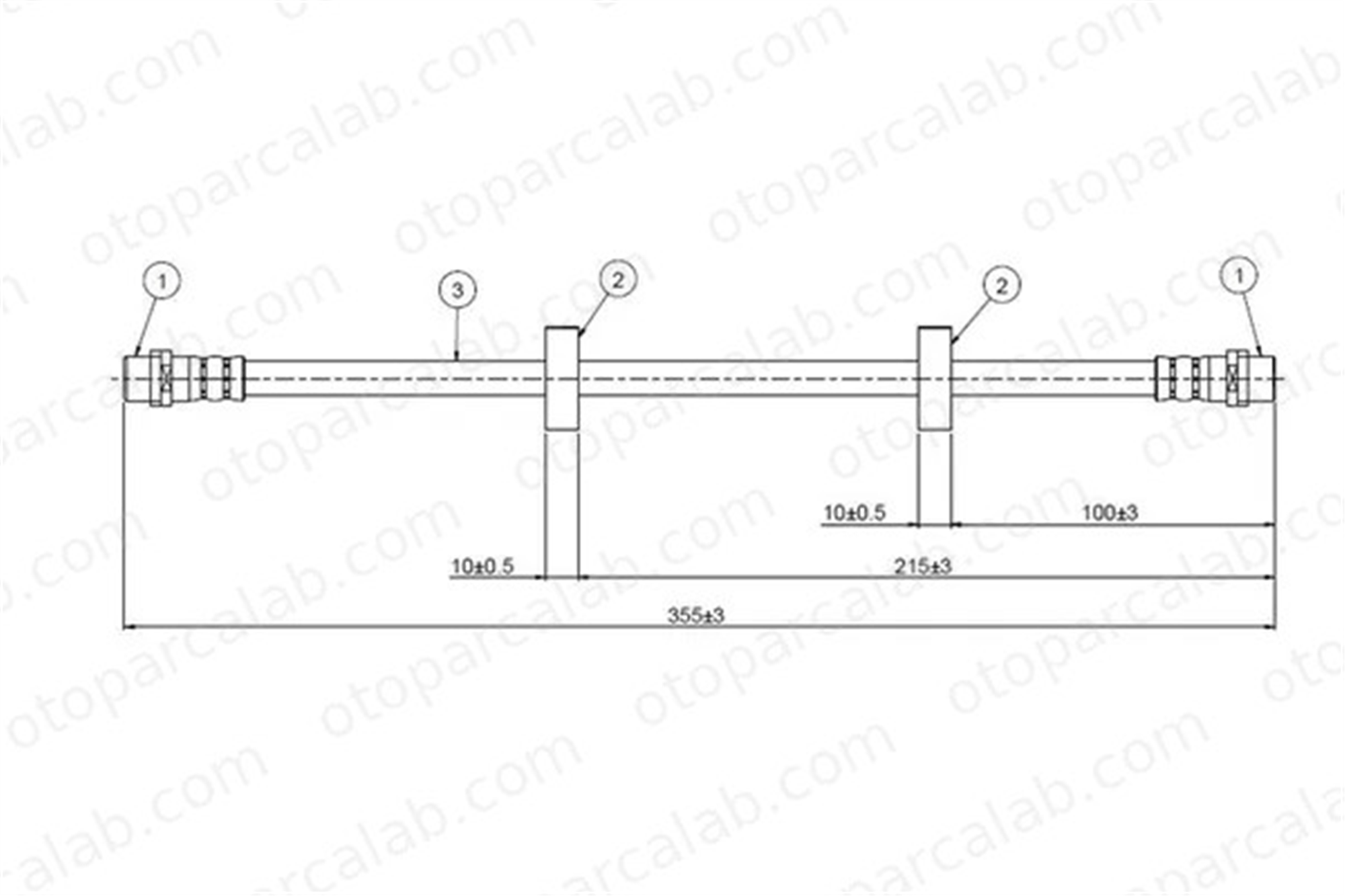 CAVO C800 428A Fren Hortumu Ön Sağ veya Sol VW TRANSPORTER T4 Panelvan/Van TRANSPORTER T4 Minibüs/Otobüs 701611701