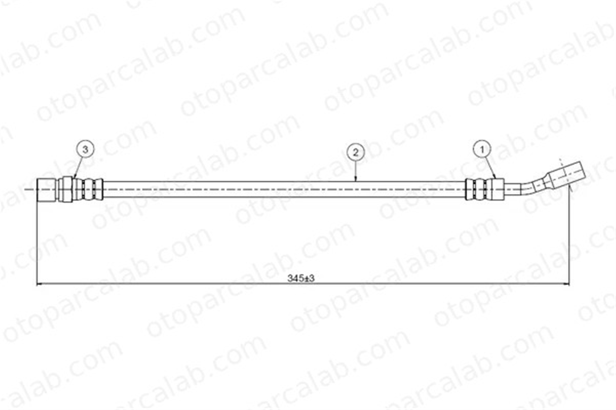 CAVO C800 446A Fren Hortumu Ön Sağ veya Sol DAEWOO ESPERO NEXIA 96212323 562095
