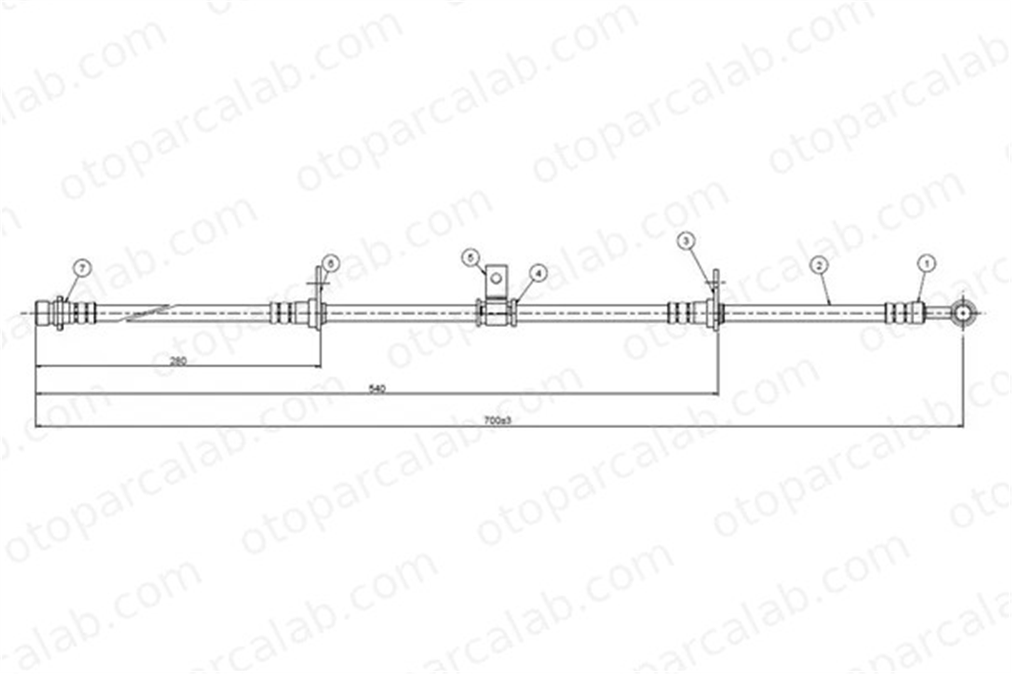 CAVO C800 450A Fren Hortumu Ön Sağ veya Sol ROVER 600 I HONDA ACCORD VI SBH100380 46410SM4013