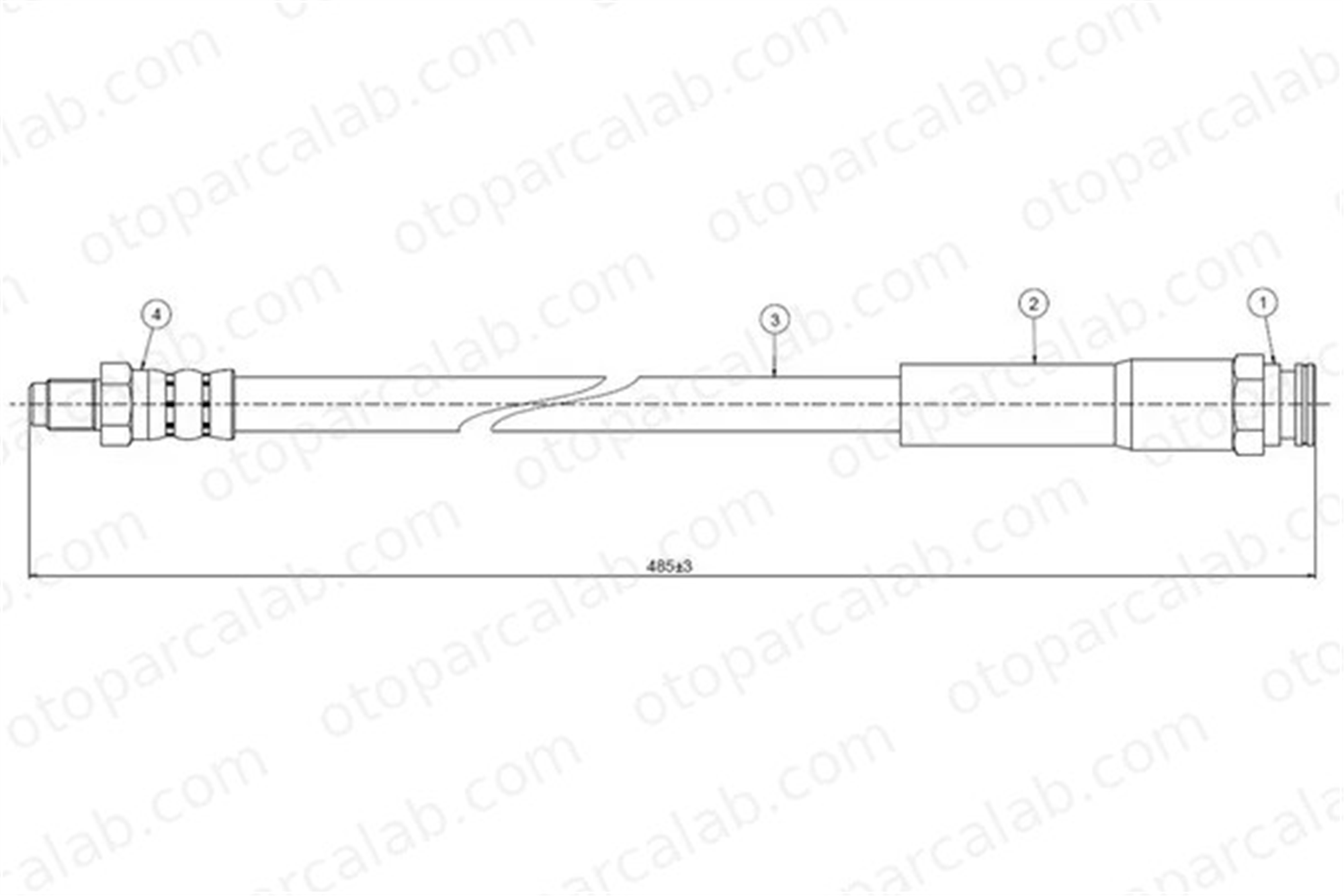 CAVO C800 479A Fren Hortumu Ön Sağ veya Sol FIAT DUCATO Minibüs/Otobüs DUCATO Platform şasi 480696 1311401080