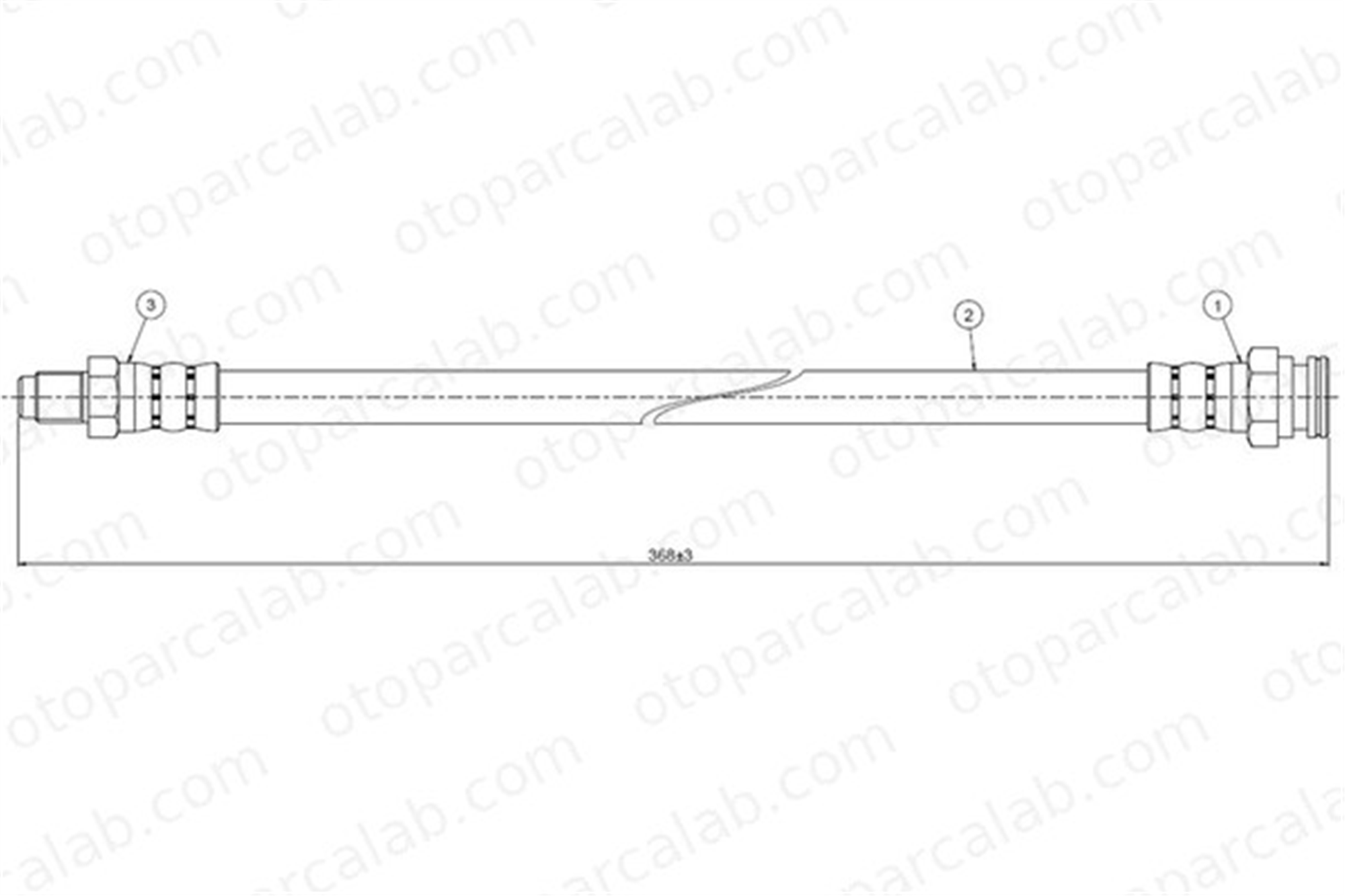 CAVO C800 485A Fren Hortumu Ön Sağ veya Sol SKODA FAVORIT FAVORIT Forman 5312593
